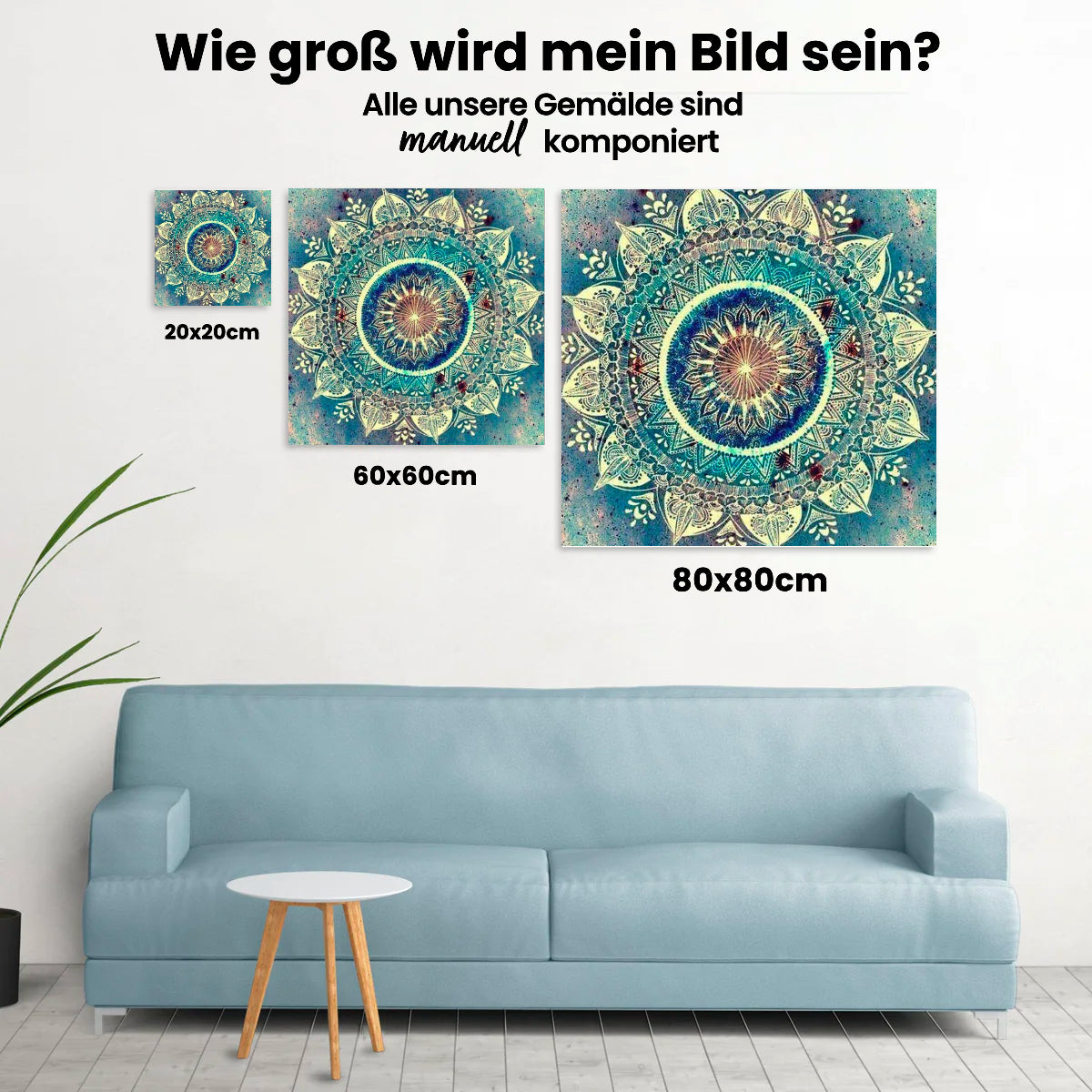 Antikes Mandala | Aurora Borealis - Malen nach Zahlen