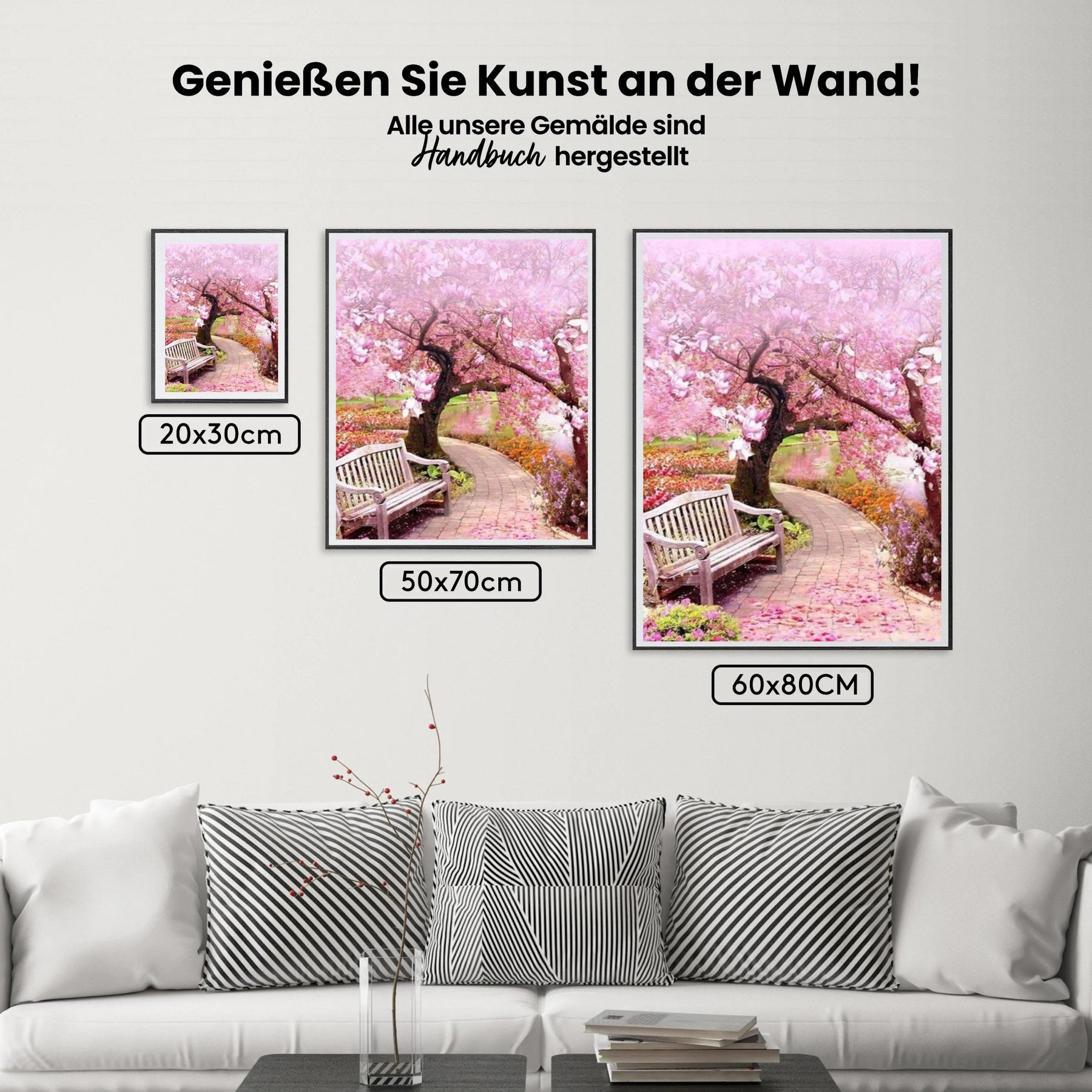 Blütenpark Rosa - Malen nach Zahlen