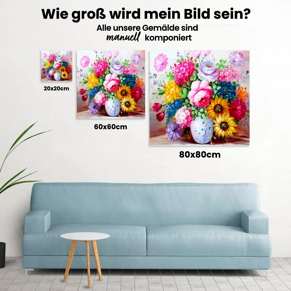 Blumen In Vase - Malen nach Zahlen