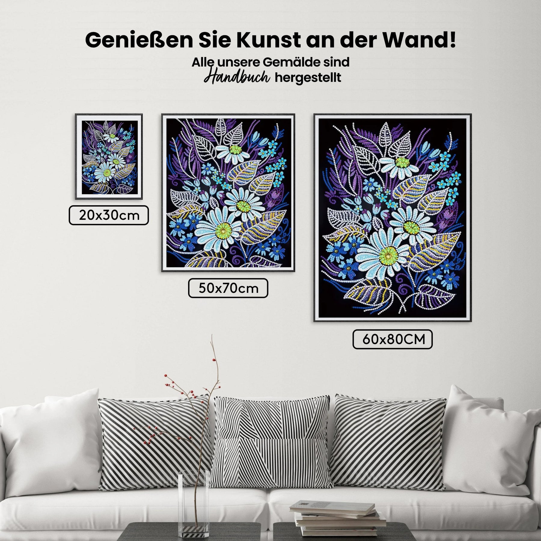 Blumen | Glow in the Dark - Malen nach Zahlen