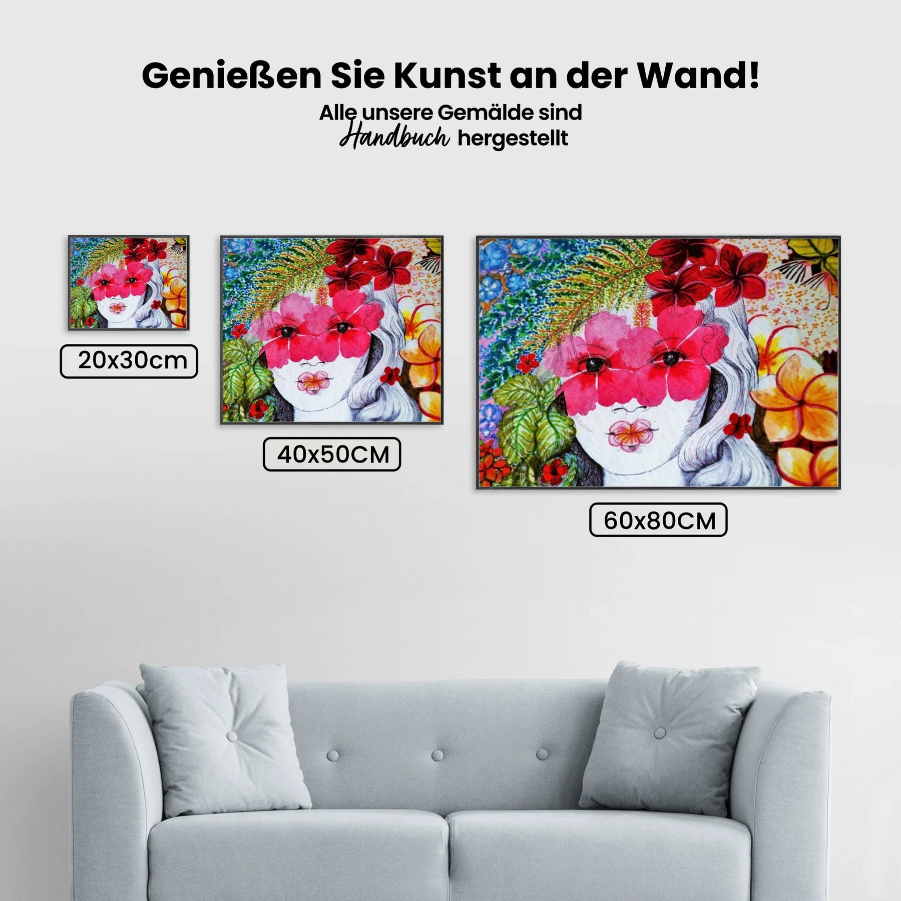 Blumenmädchen - Malen nach Zahlen