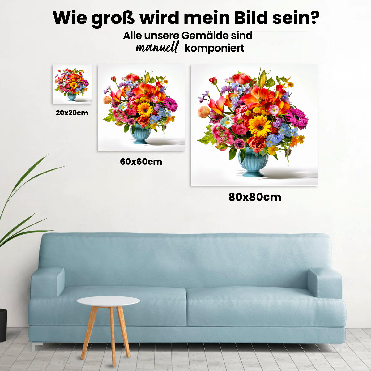 Blumenstrauß - Malen nach Zahlen