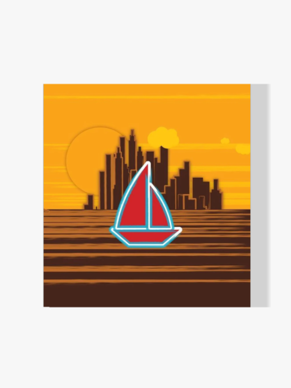 Boot-Segeln - Malen nach Zahlen