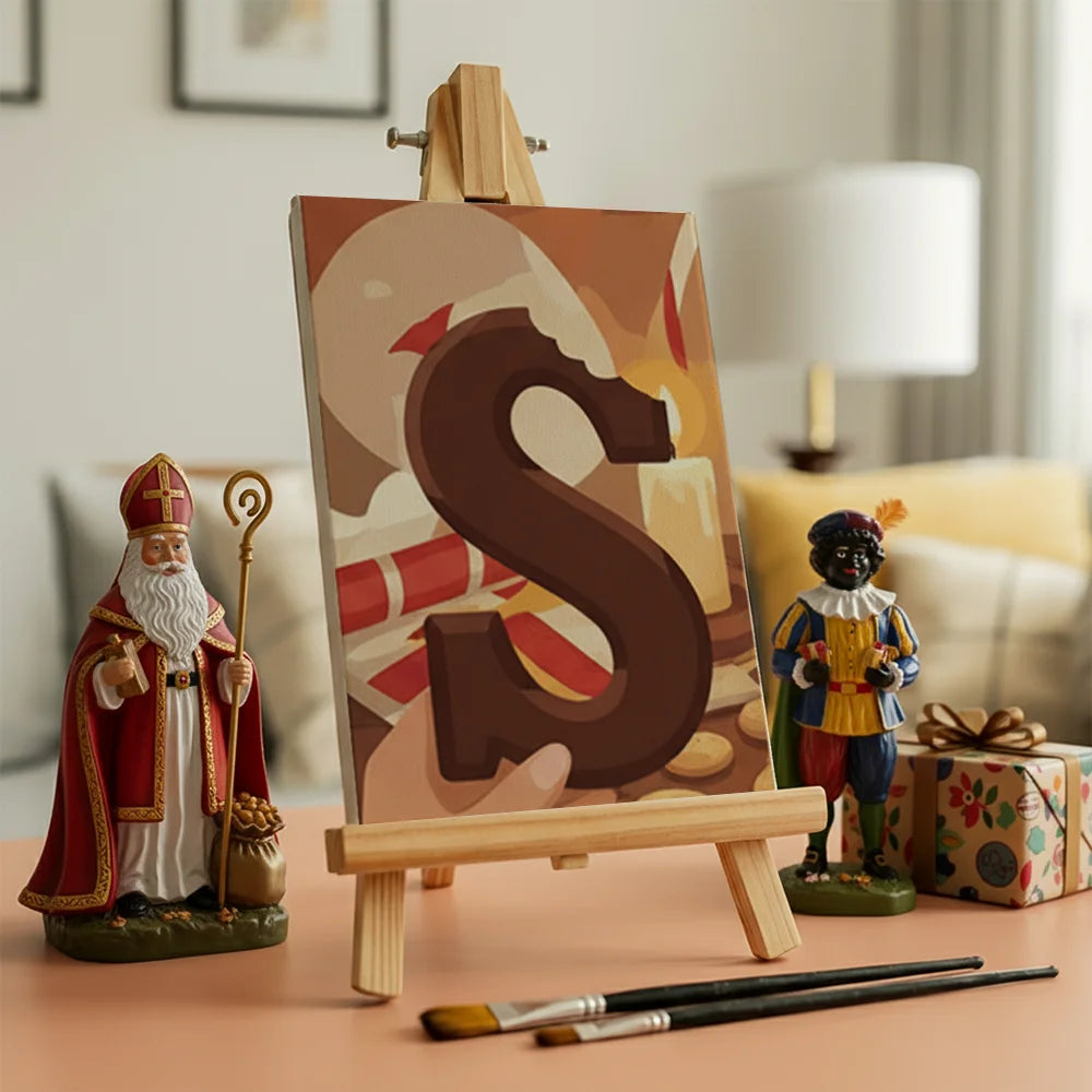 Måla efter siffror - 6 minimålningar | Set med abstrakta affirmationer