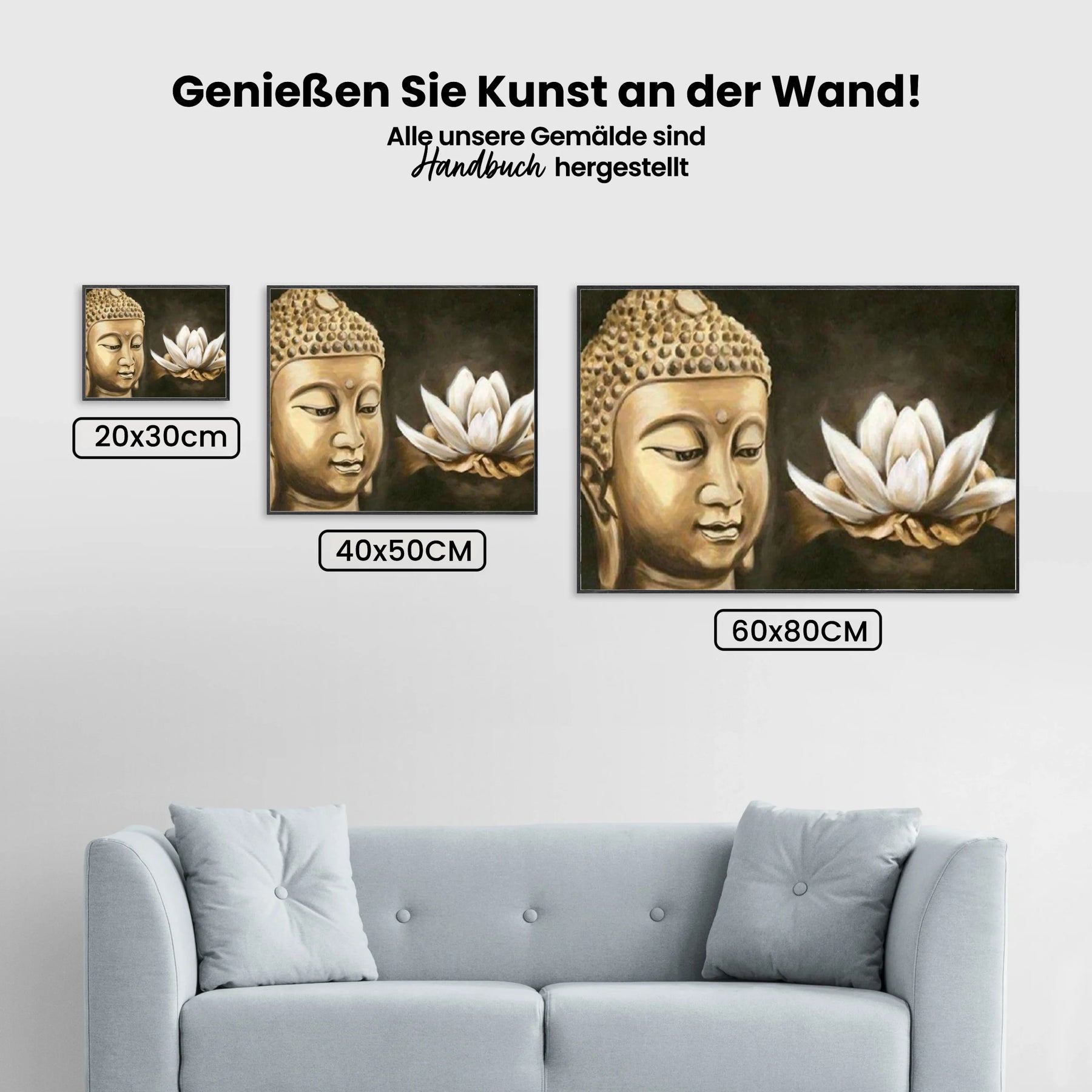 Buddha Goldener Lotus - Malen nach Zahlen