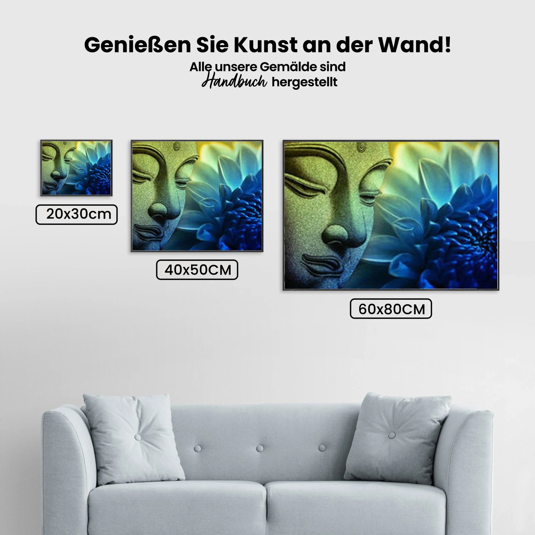 Buddha und Lotus - Malen nach Zahlen