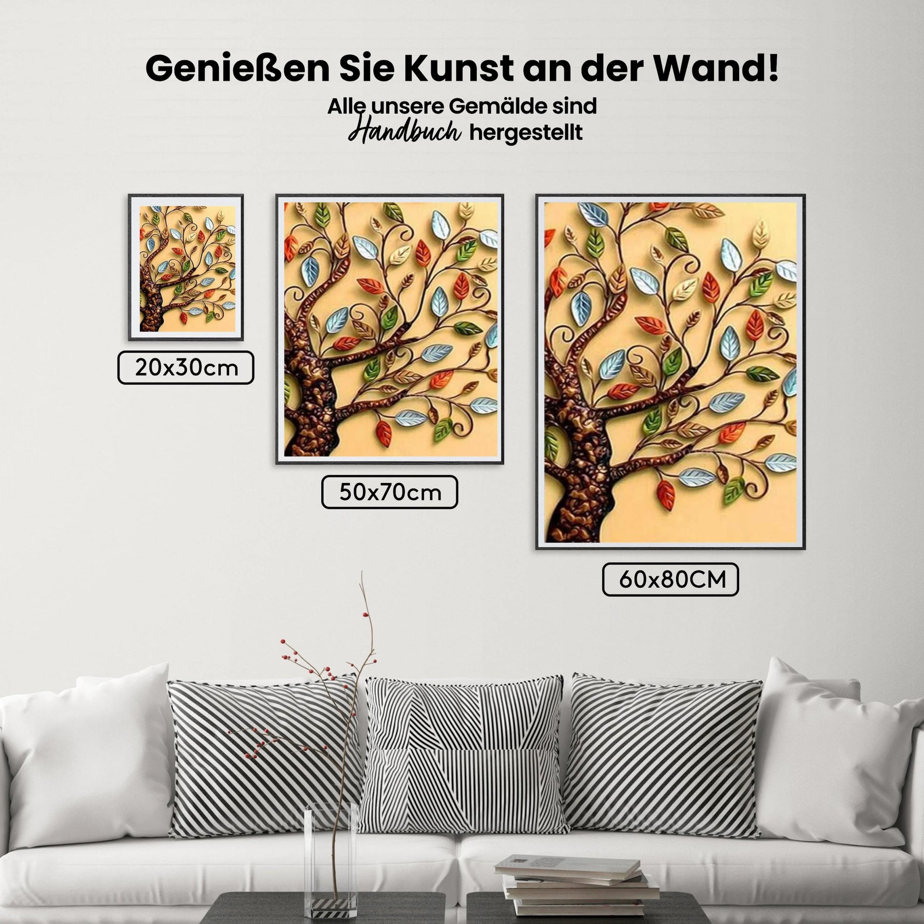 Bunter Baum | Großformat - Malen nach Zahlen