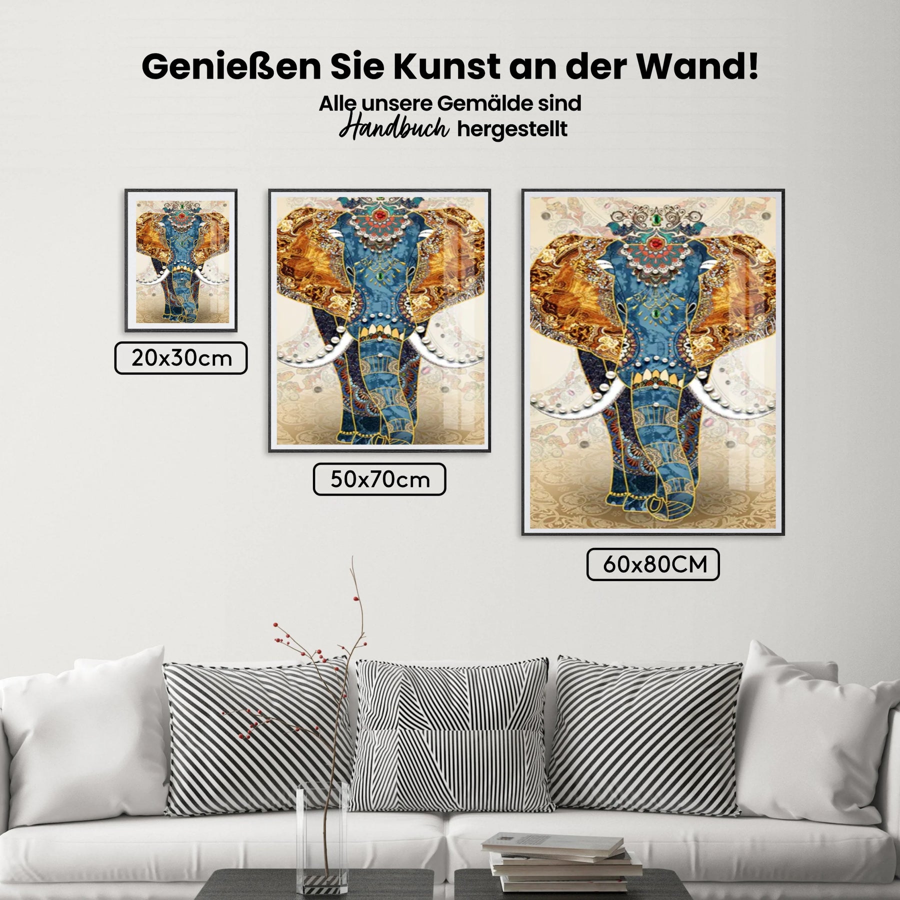 Bunter Elefant XL - Malen nach Zahlen