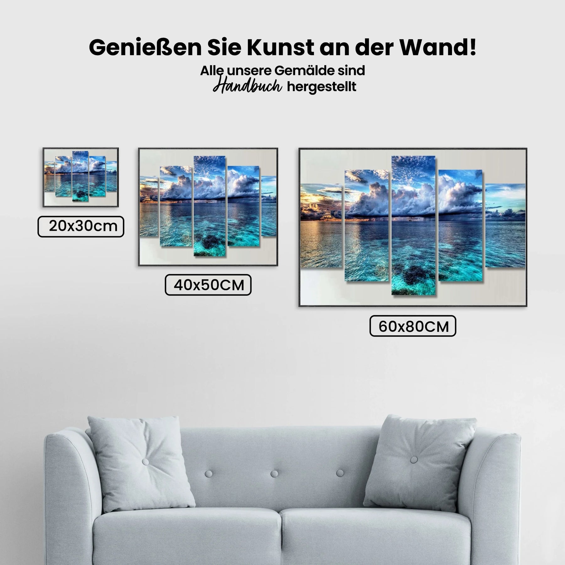 Das azurblaue Meer - Malen nach Zahlen