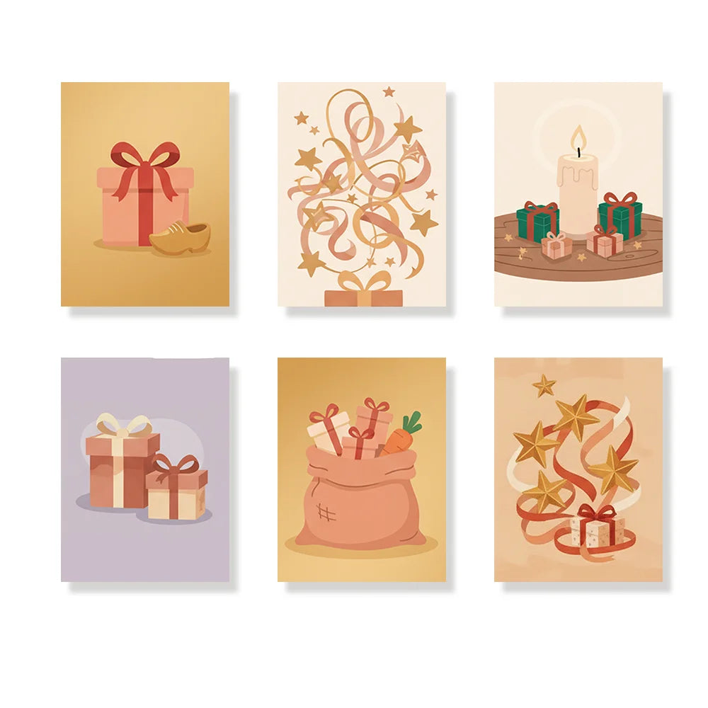 Måla efter siffror - 6 minimålningar | Set med abstrakta affirmationer