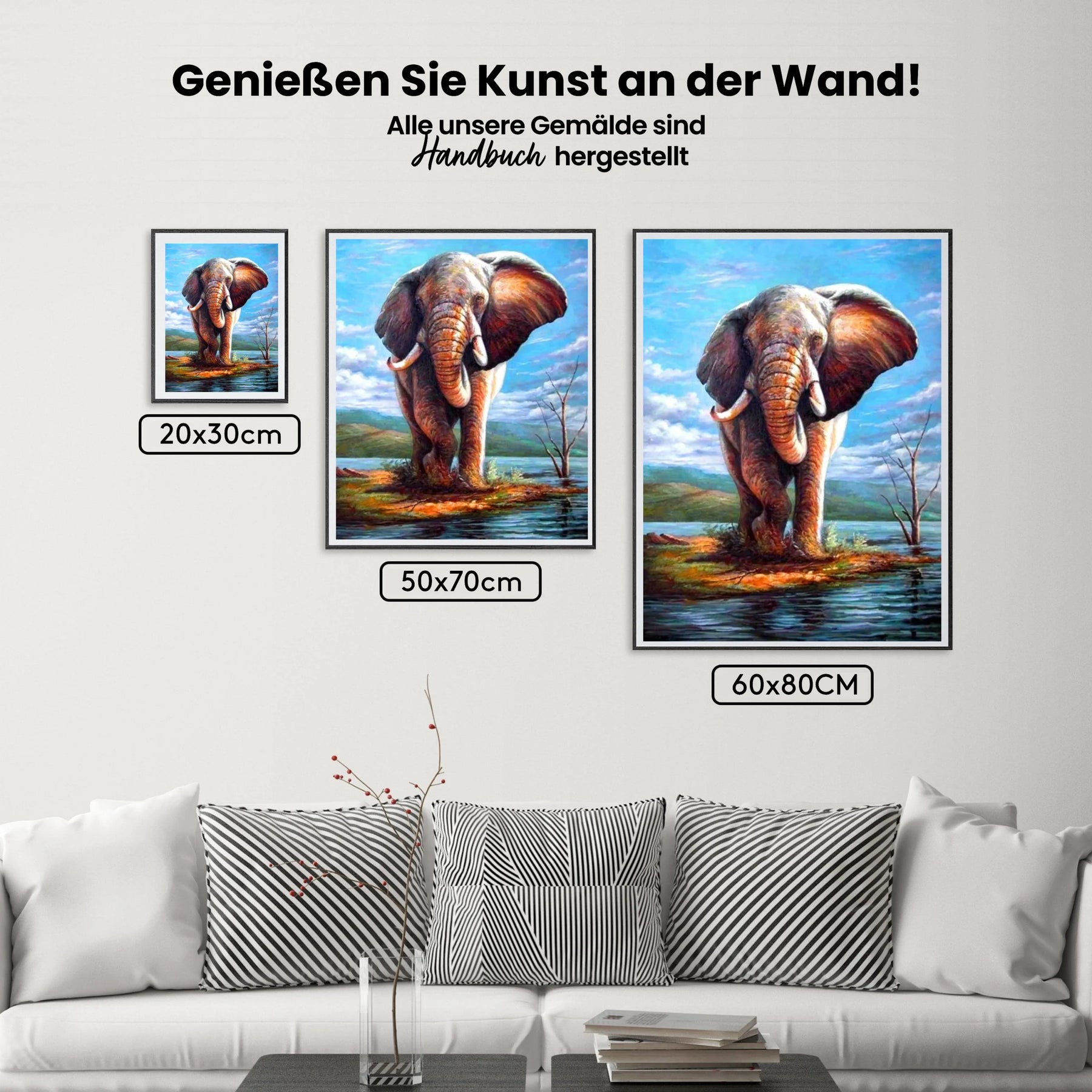 Der Große Elefant - Malen nach Zahlen
