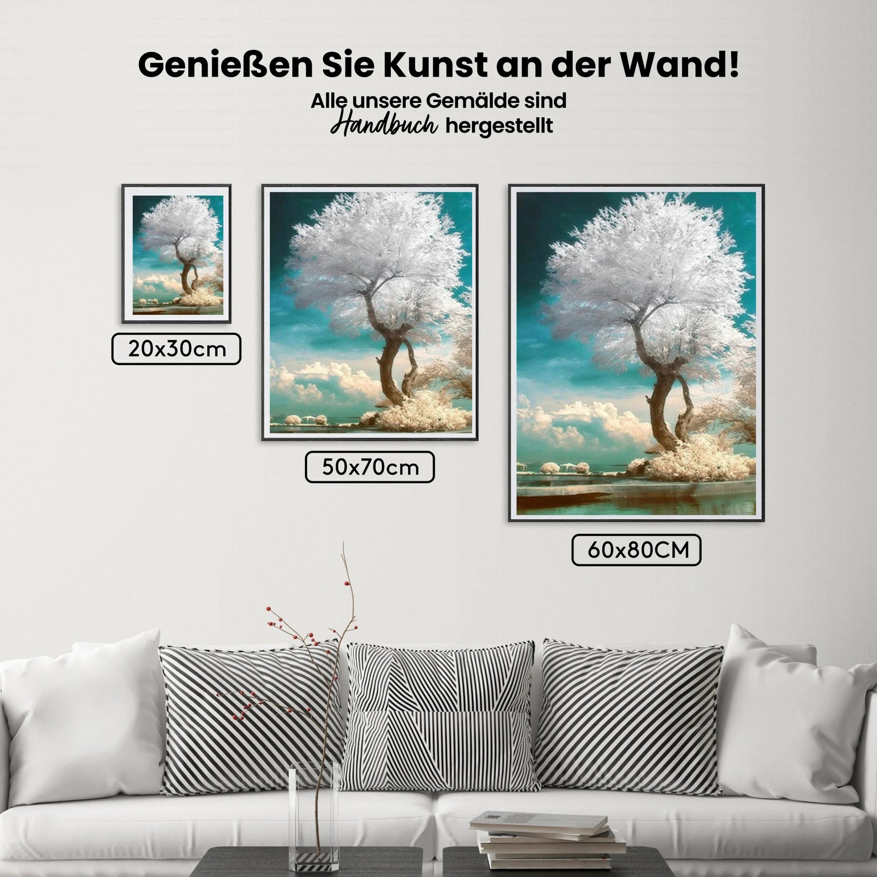 Der weiße Baum - Malen nach Zahlen