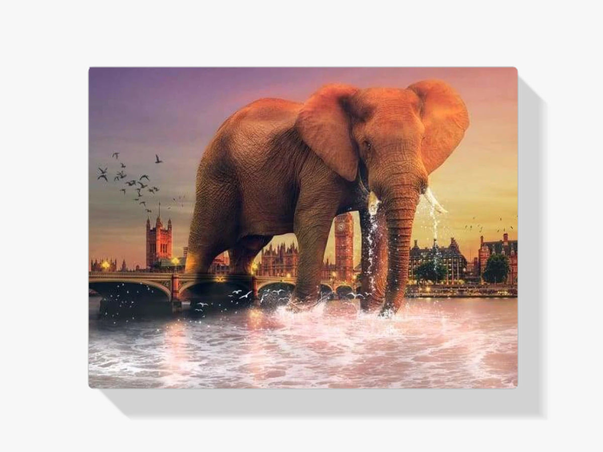 Elefant in London - Malen nach Zahlen