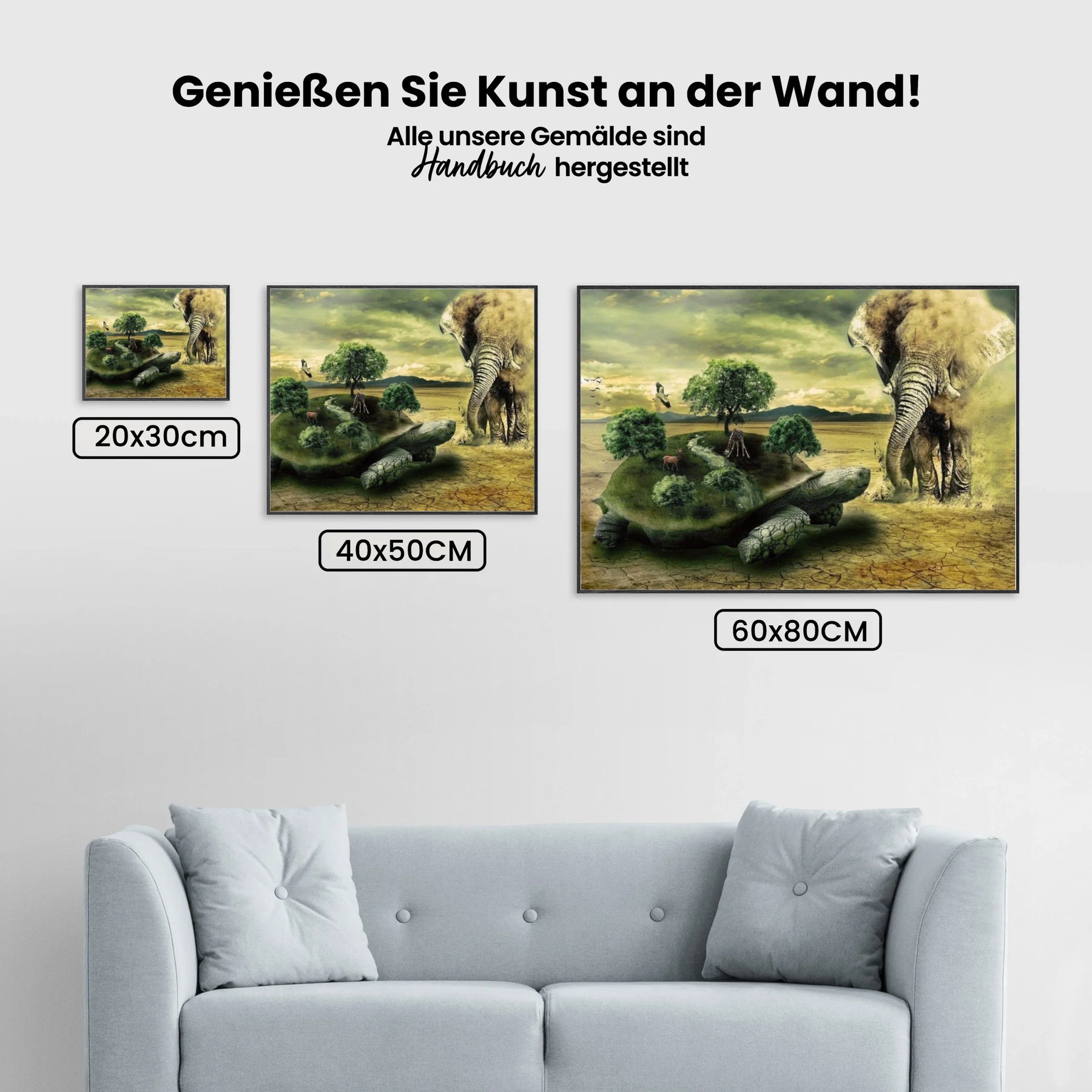 Elefant in der Traumwelt - Malen nach Zahlen