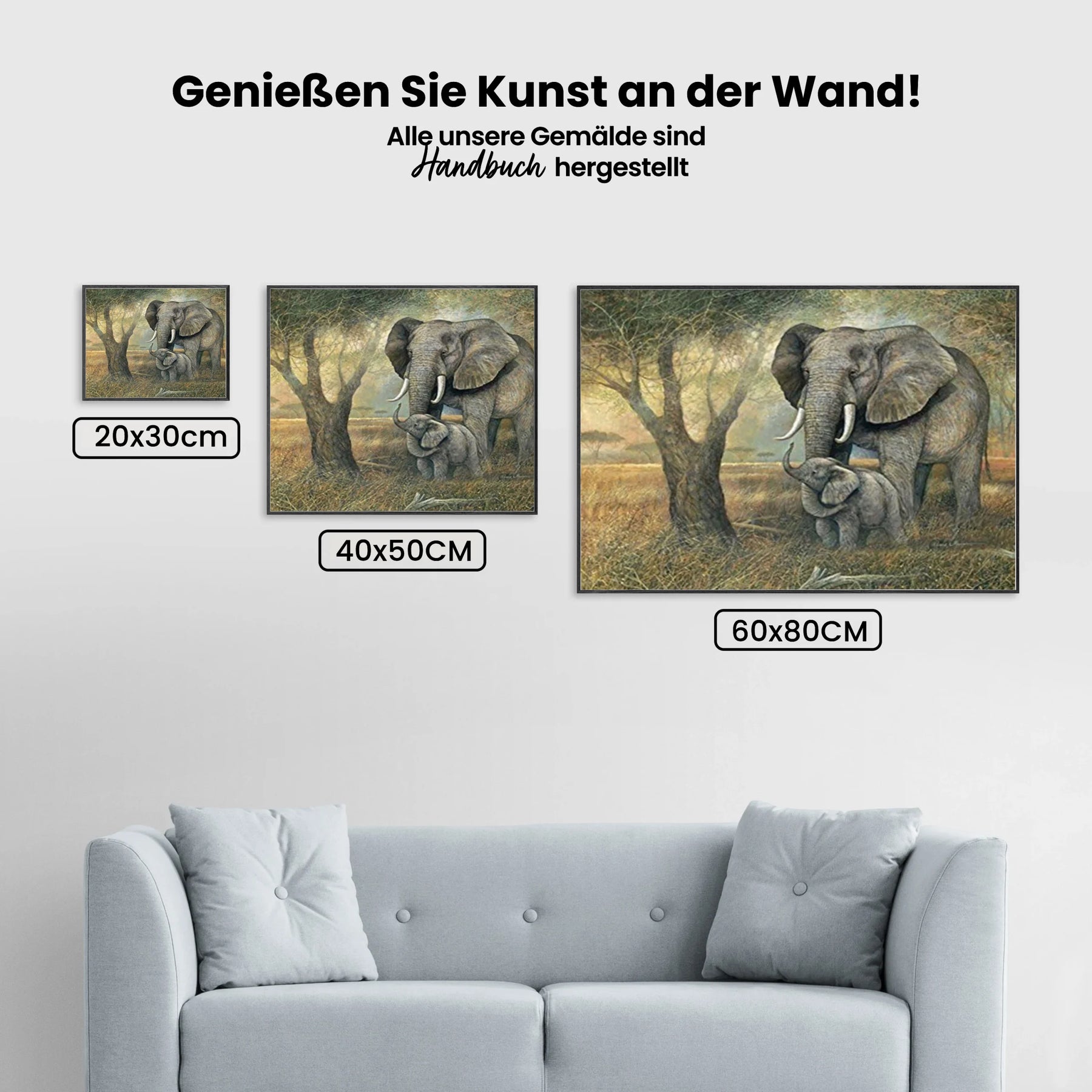 Elefant und Little by the Tree - Malen nach Zahlen
