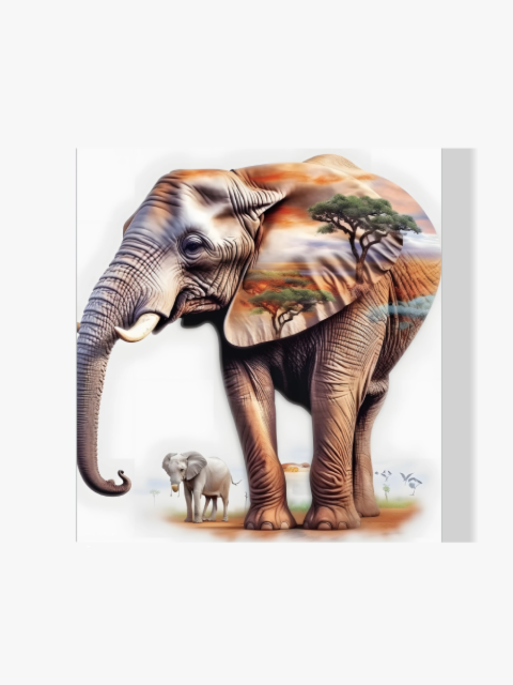 Elefanten Afrika Traumwelt - Malen nach Zahlen