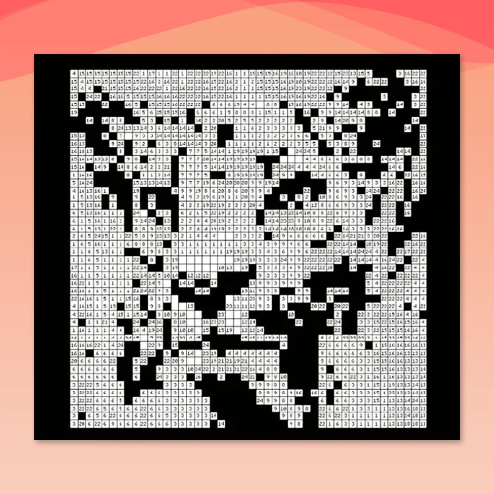 Måla efter siffror - 6 minimålningar | Set med abstrakta affirmationer