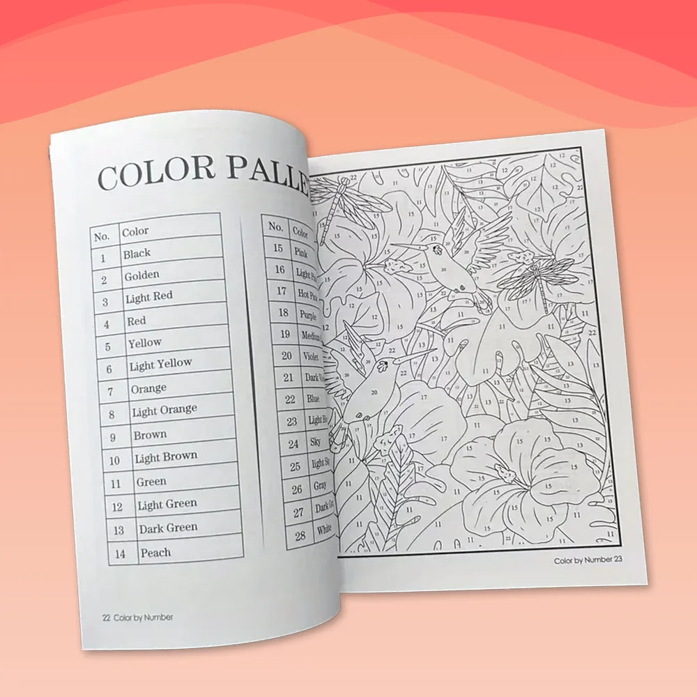 Måla efter siffror - 6 minimålningar | Set med abstrakta affirmationer