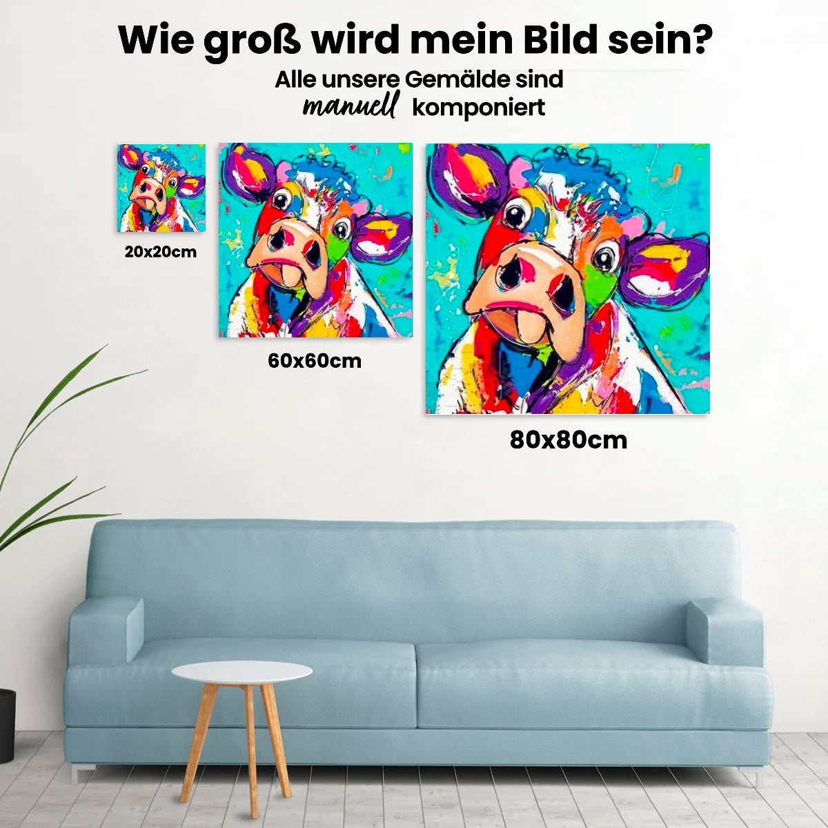 Farbige Kuh - Malen nach Zahlen