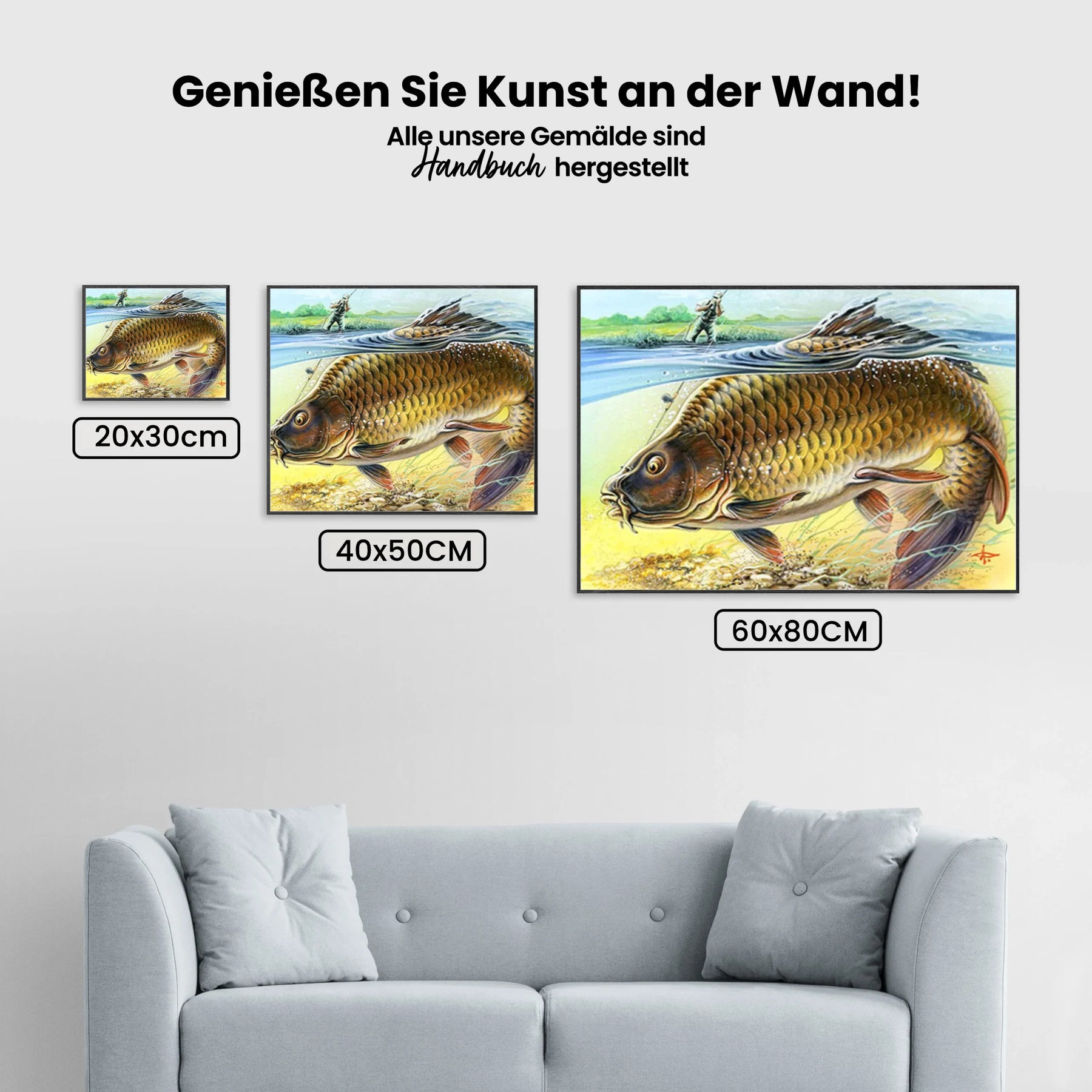 Fische Im Wasser - Malen nach Zahlen