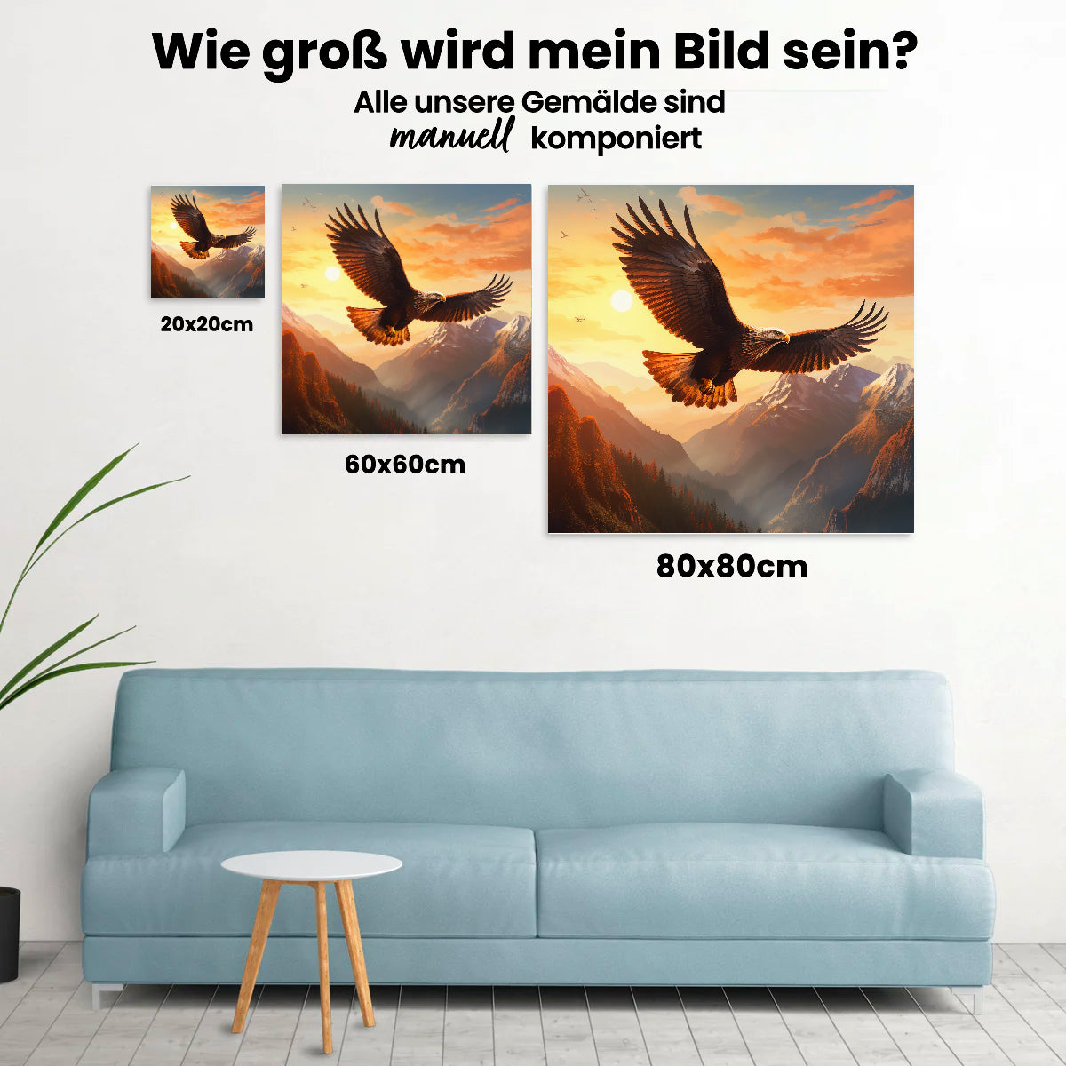 Fliegender Adler - Malen nach Zahlen