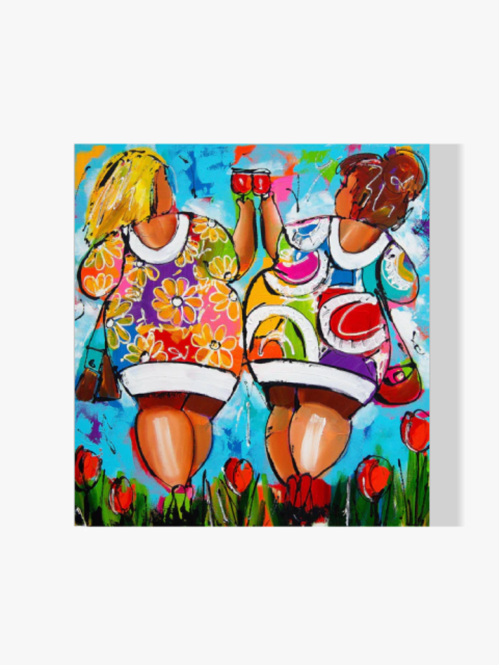 Fröhliche Malerei - Dicke Damen Prost - Malen nach Zahlen