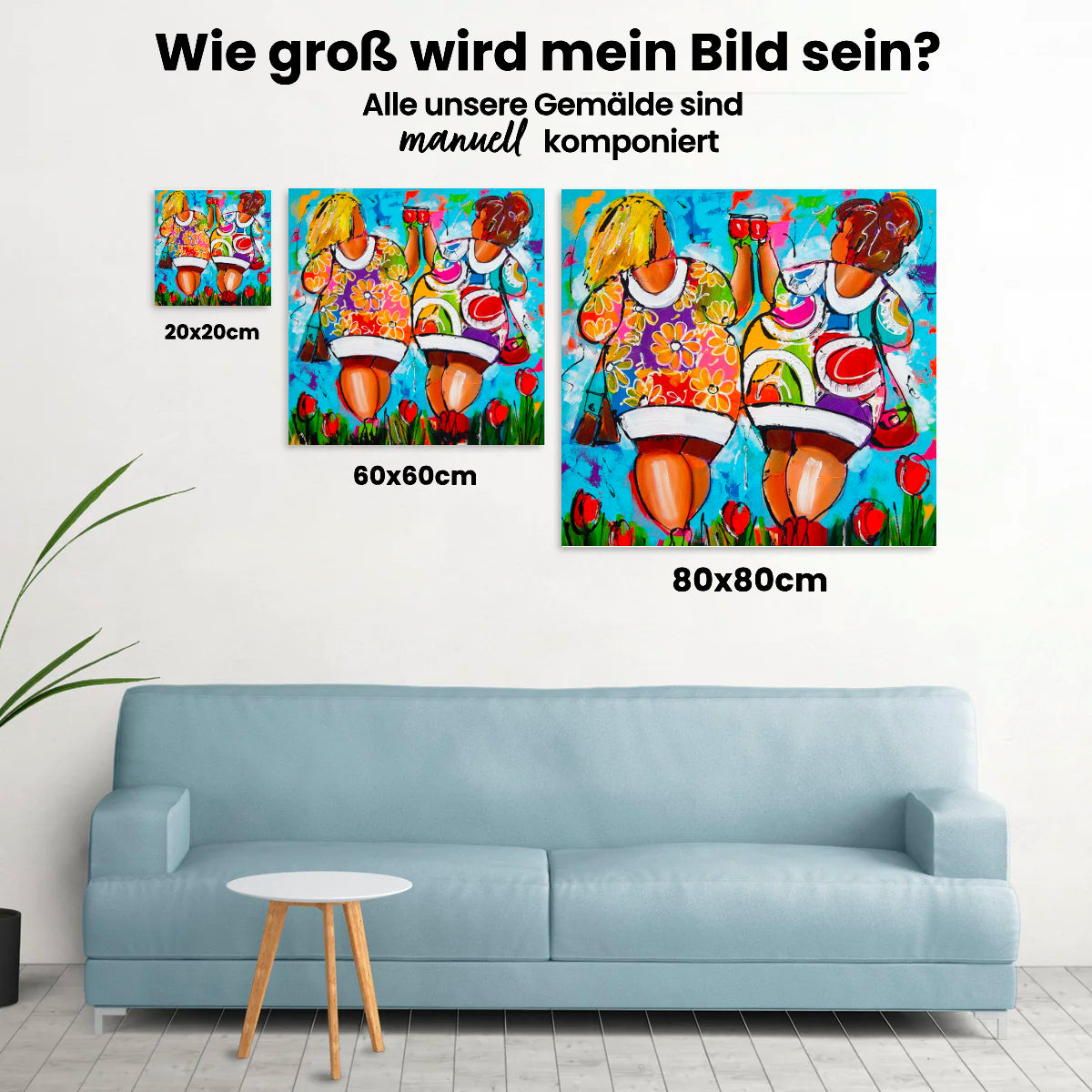 Fröhliche Malerei - Dicke Damen Prost - Malen nach Zahlen