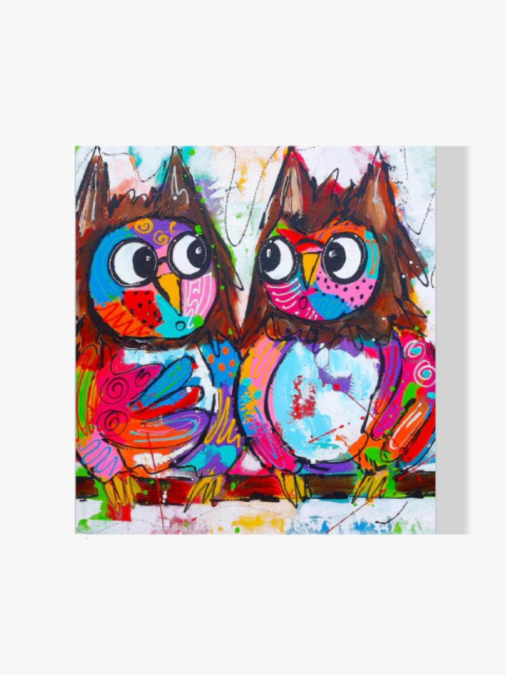 Fröhliche Malerei - Eulen - Malen nach Zahlen