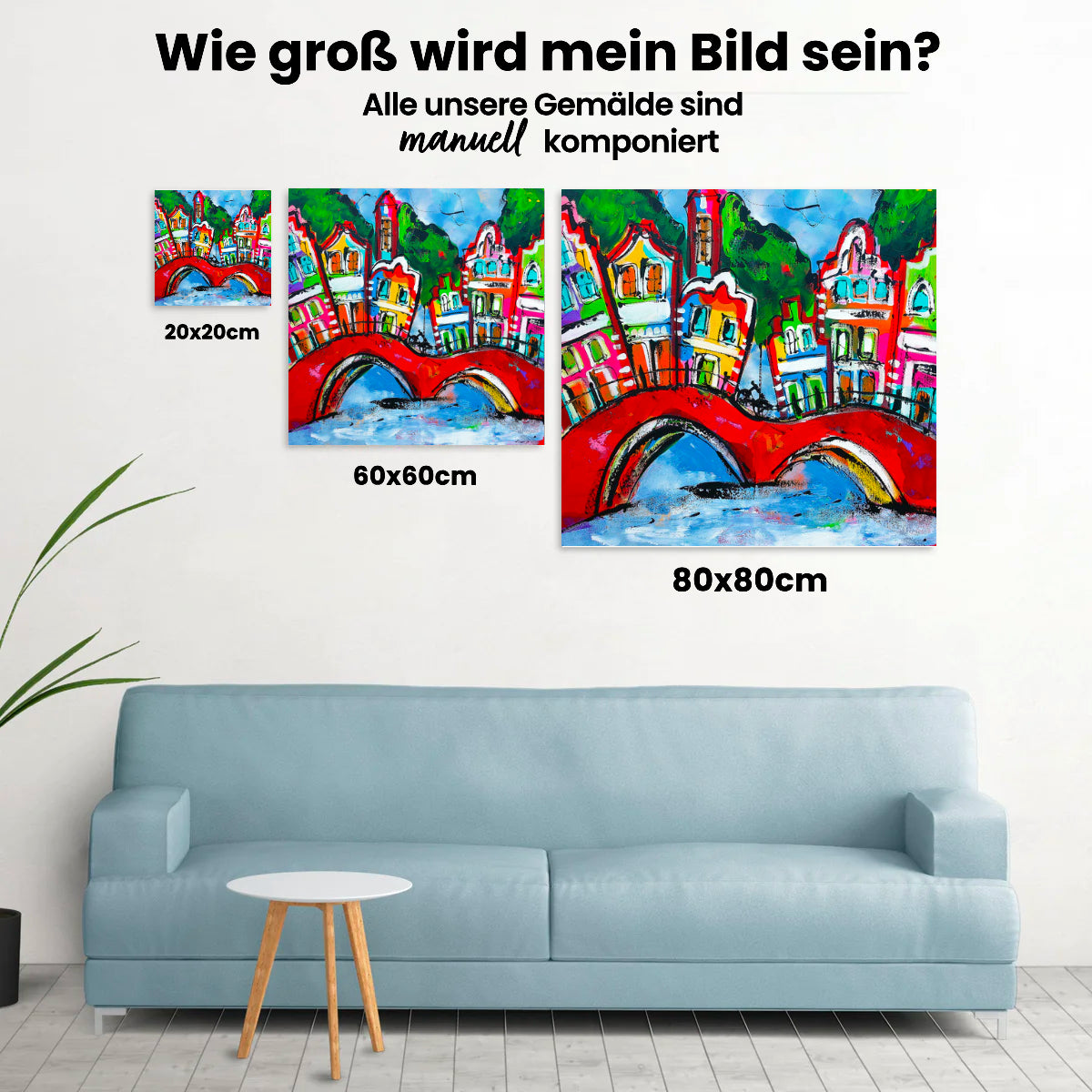 Fröhliche Malerei - Stadtansicht - Malen nach Zahlen