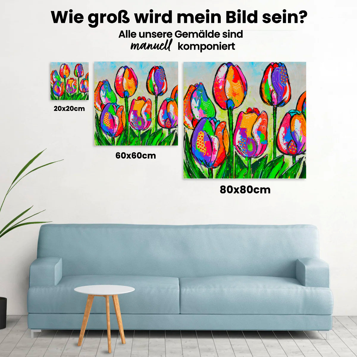 Fröhliche Malerei - Tulpen - Malen nach Zahlen