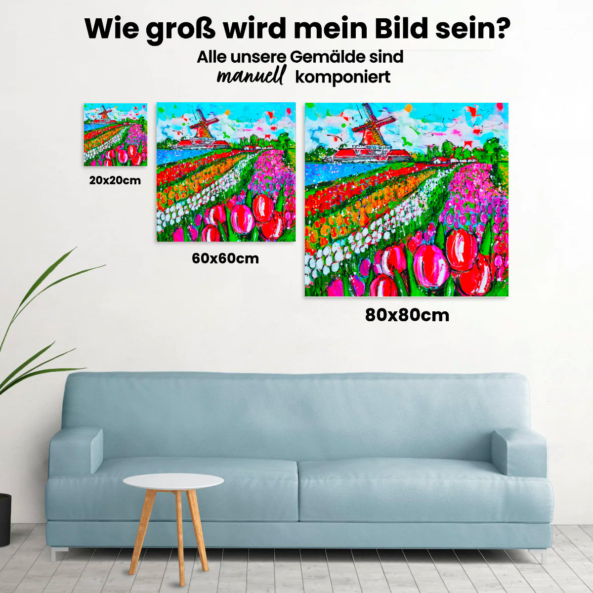 Fröhliche Malerei - Tulpenfeld - Malen nach Zahlen