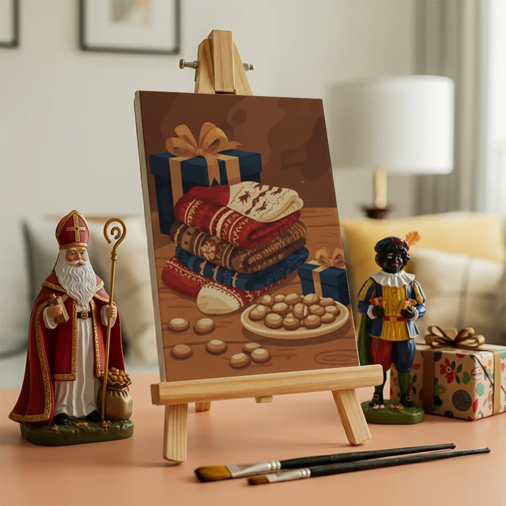 Måla efter siffror - 6 minimålningar | Set med abstrakta affirmationer