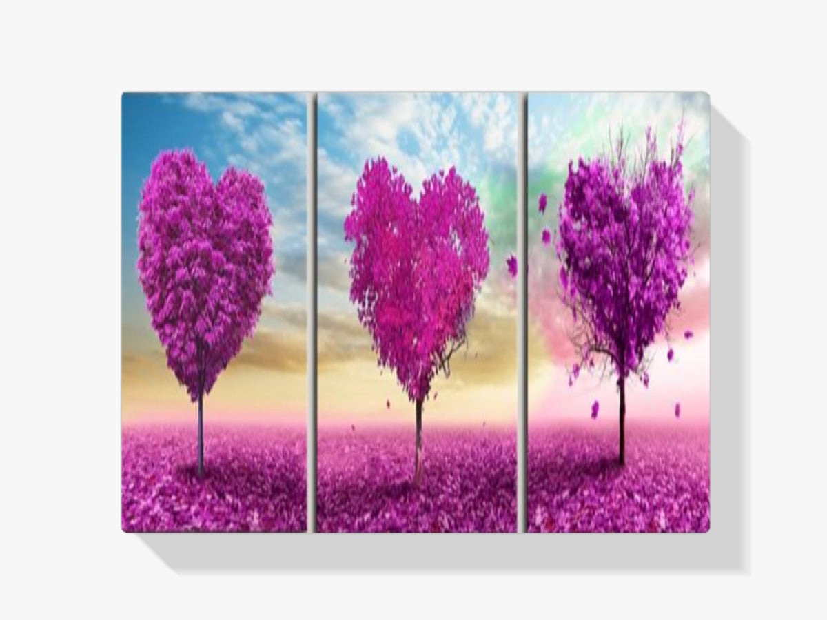 Herz Baum | 3 Teile - Malen nach Zahlen