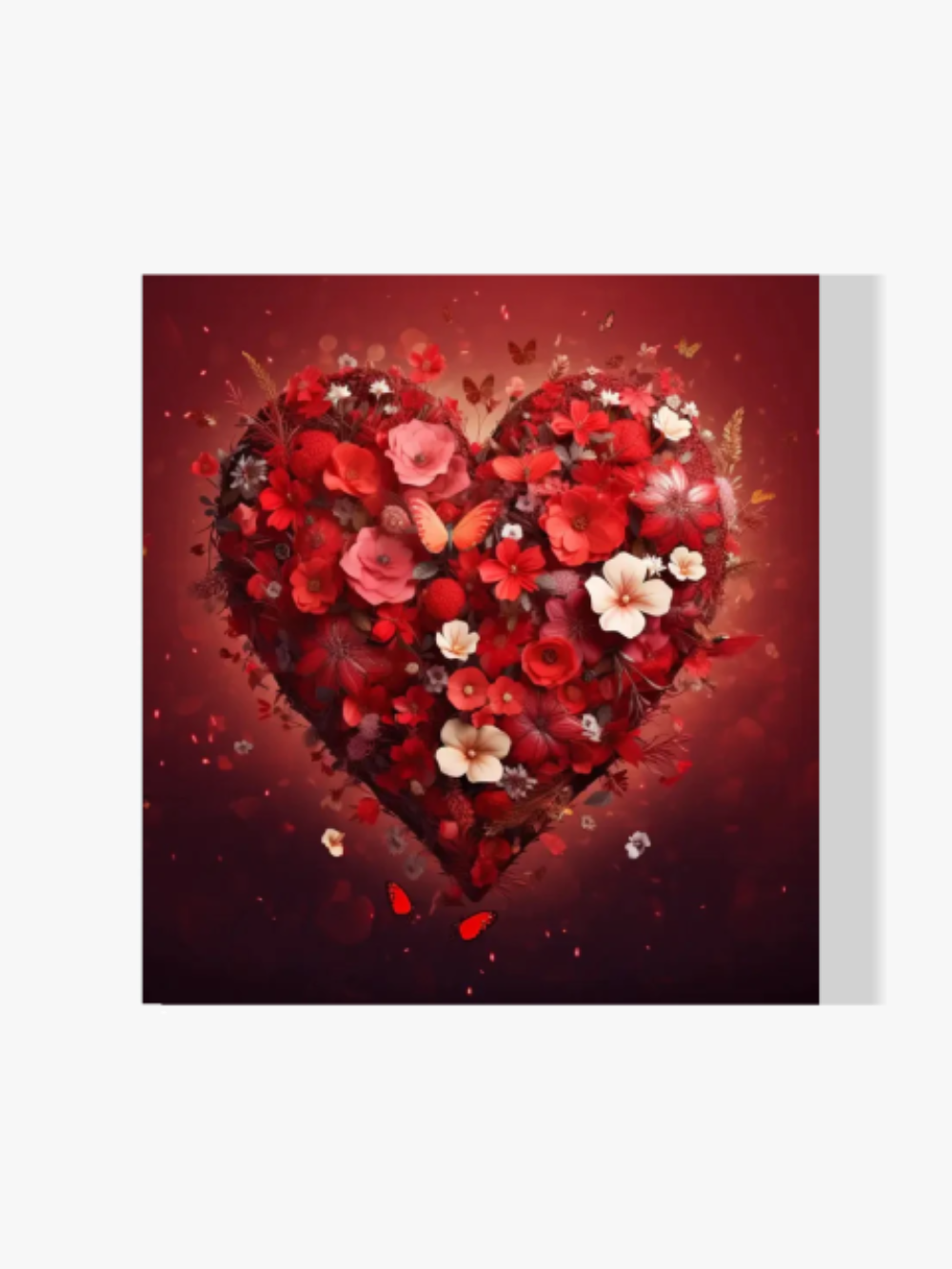 Herz mit Blumen - Malen nach Zahlen