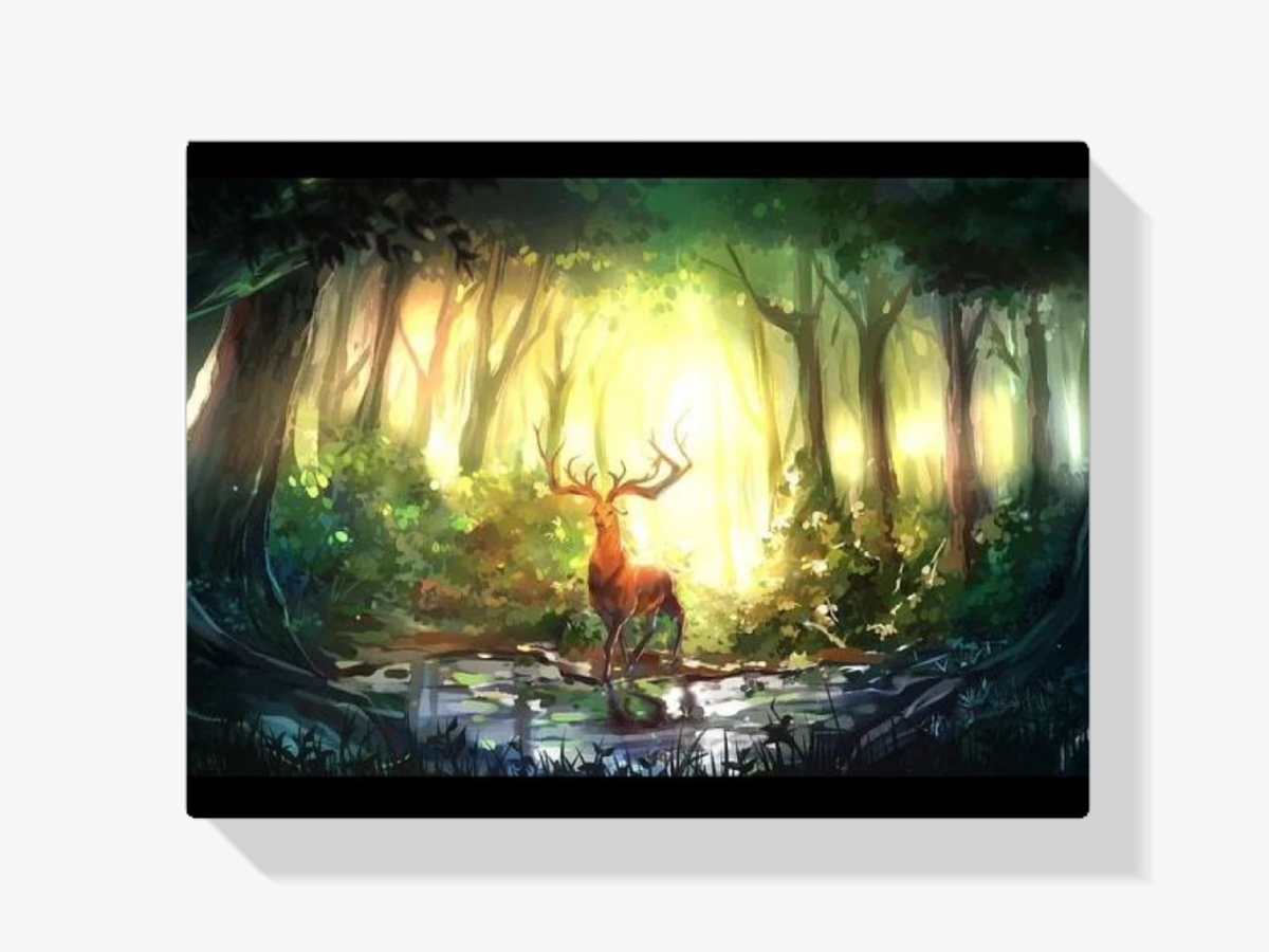 Hirsche im Majestic Forest - Malen nach Zahlen