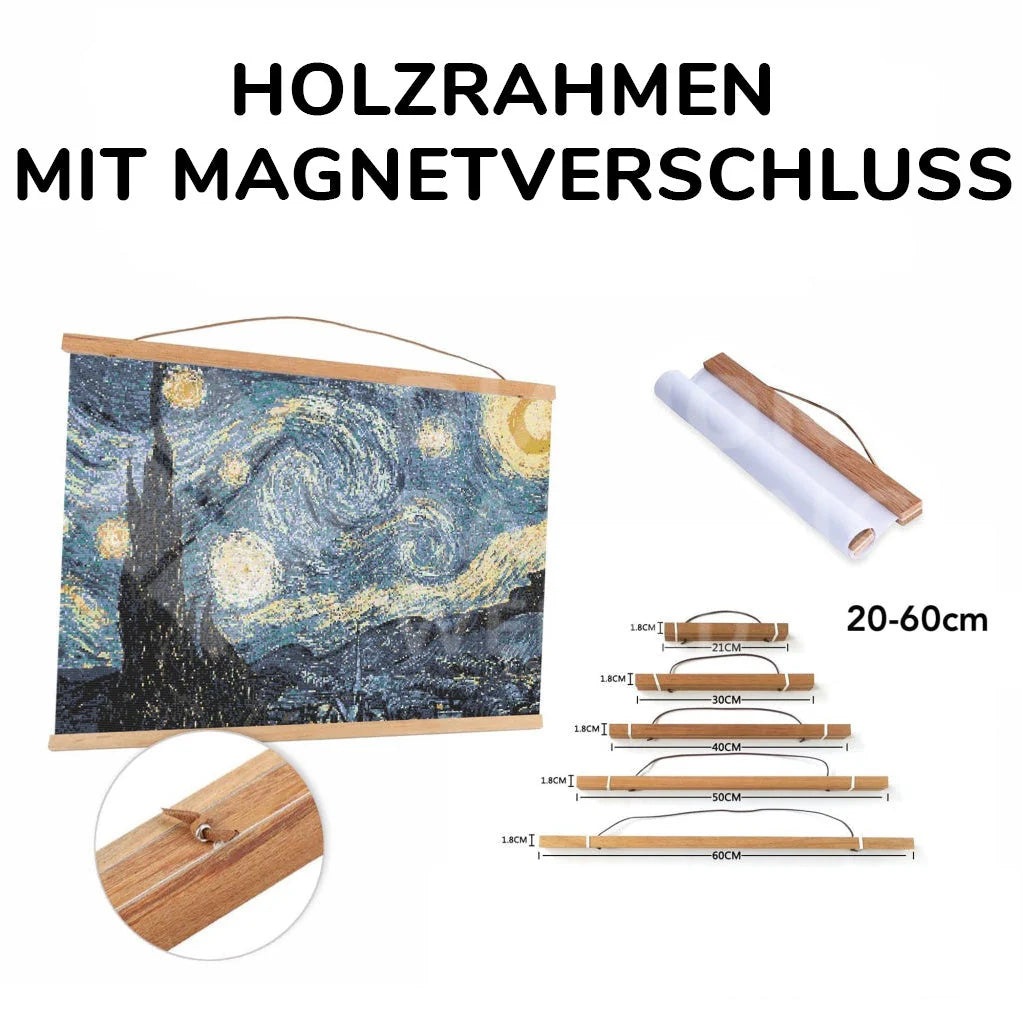 Holzrahmen mit Magnetverschluss für - Malen nach Zahlen
