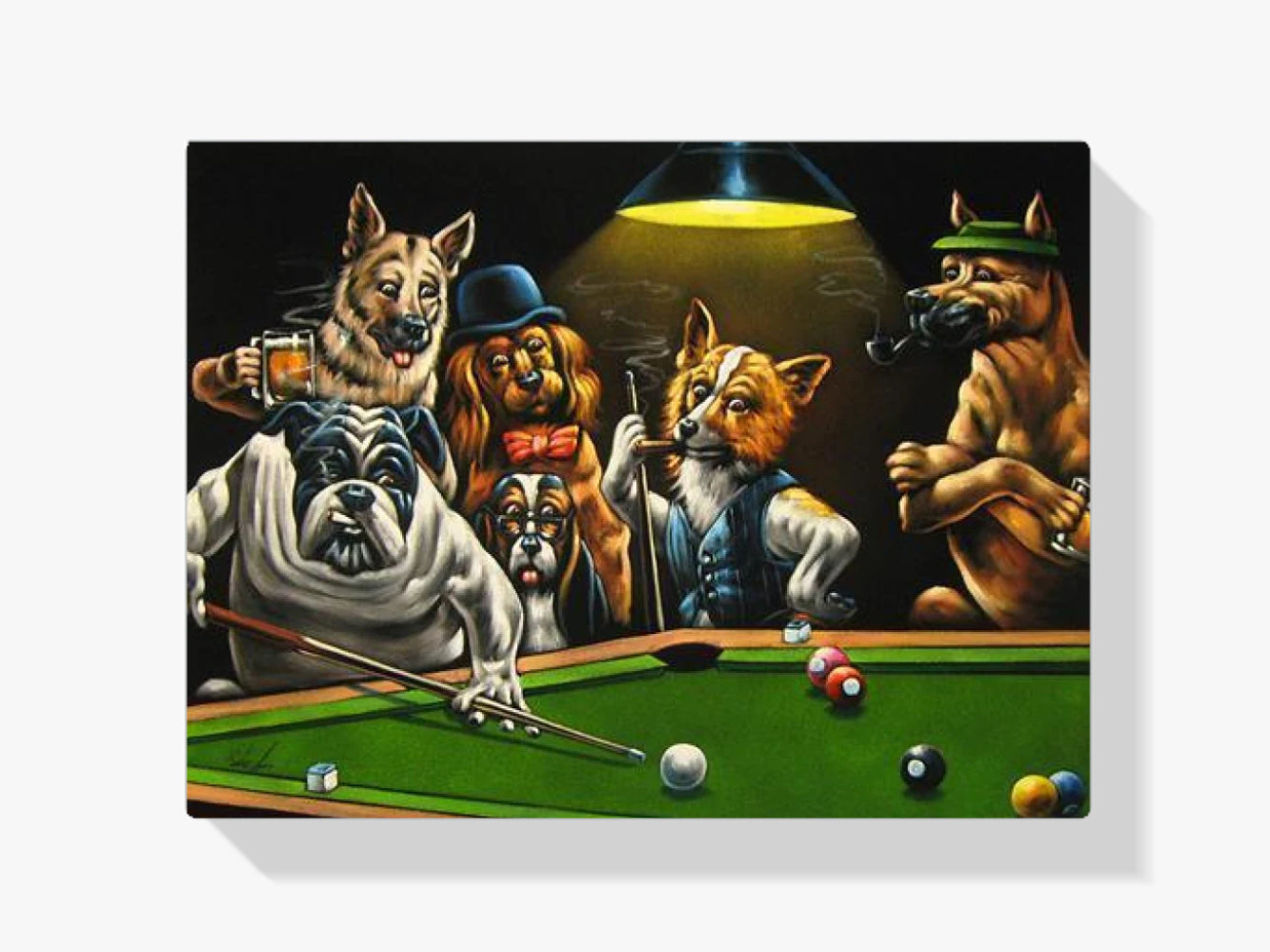 Hunde Billard - Malen nach Zahlen