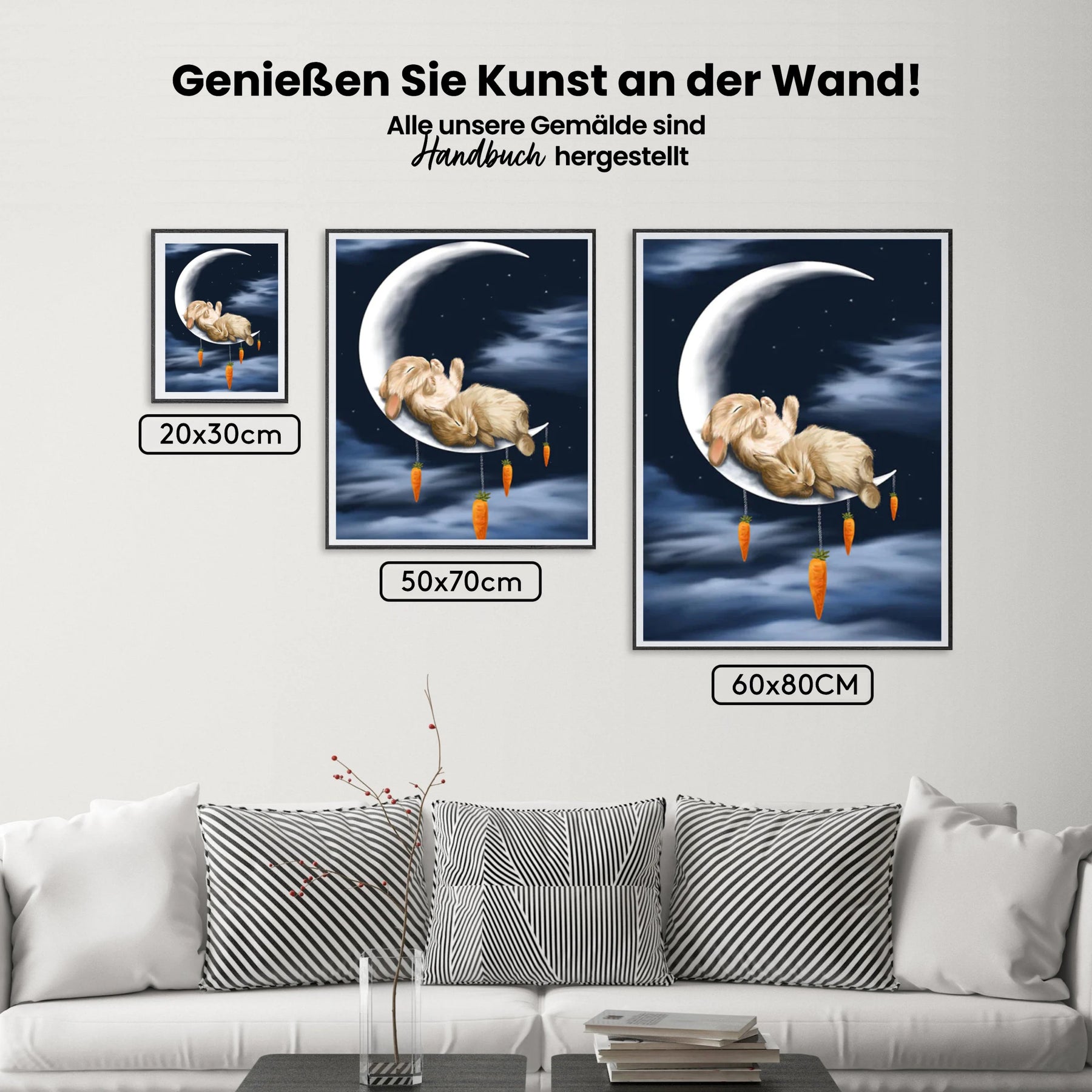 Kaninchen Auf Dem Mond - Malen nach Zahlen