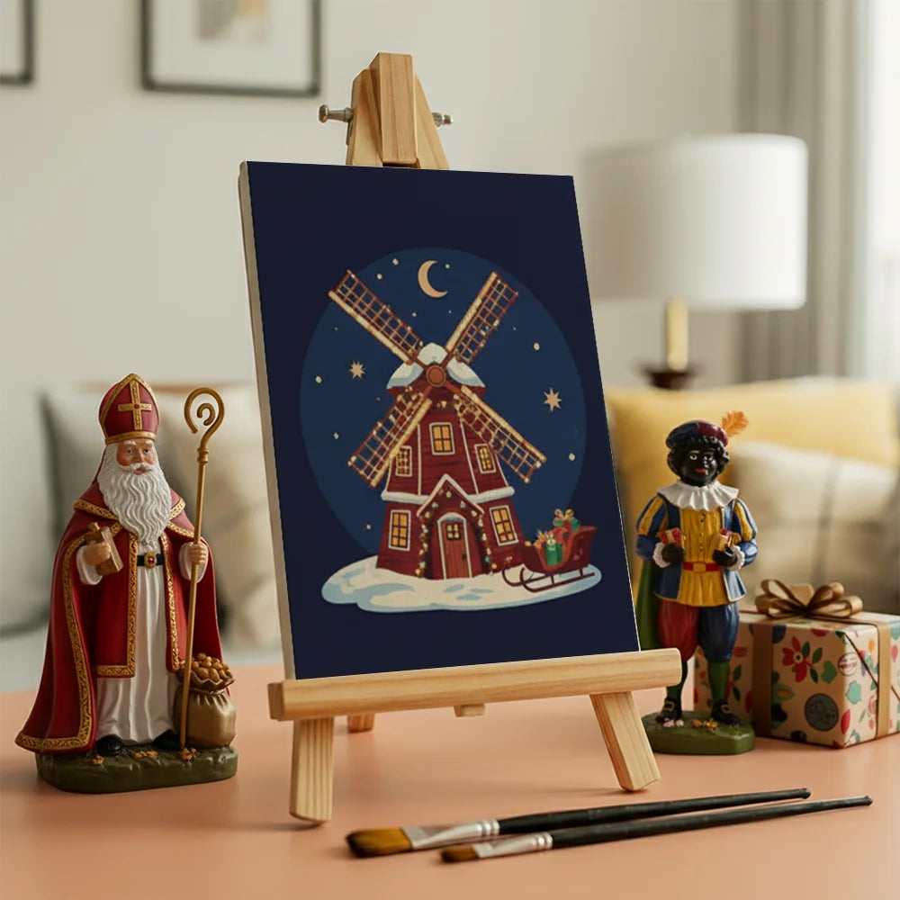 Måla efter siffror - 6 minimålningar | Set med abstrakta affirmationer