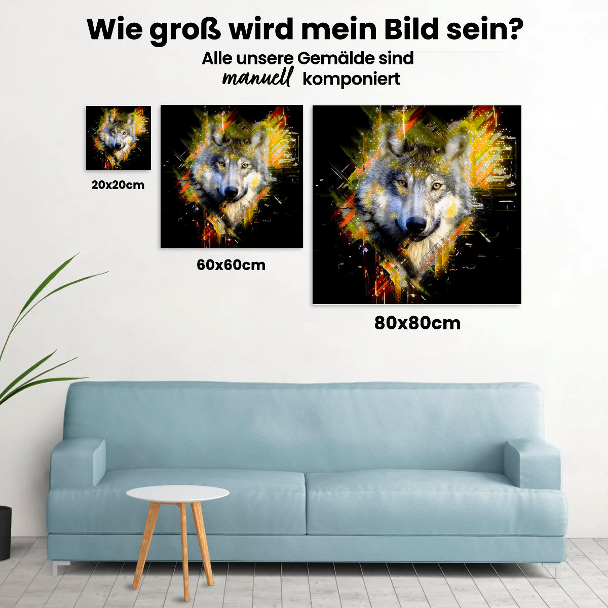 Kunstige Wolf - Malen nach Zahlen