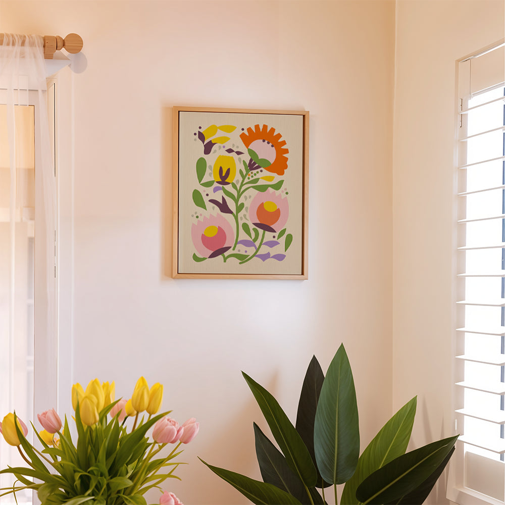 Måla efter siffror - 6 minimålningar | Boho blomset