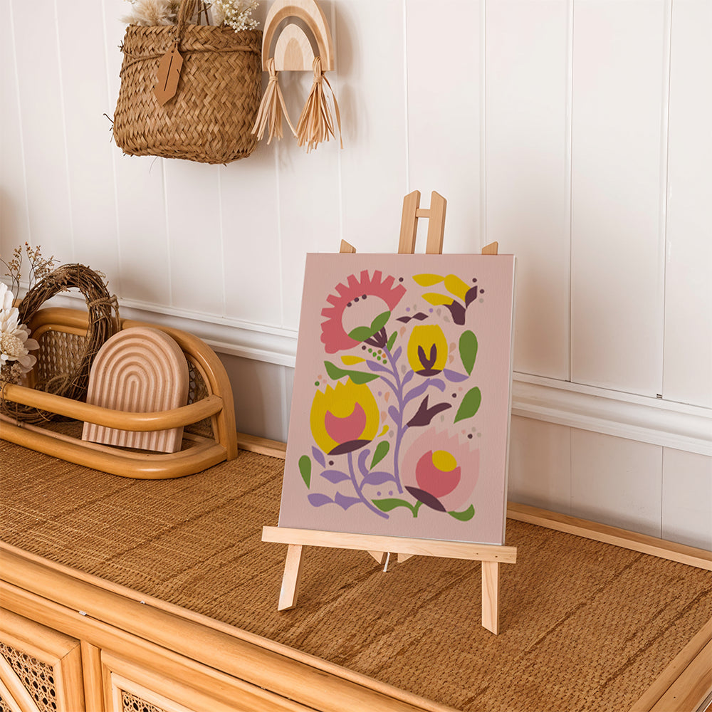 Måla efter siffror - 6 minimålningar | Boho blomset