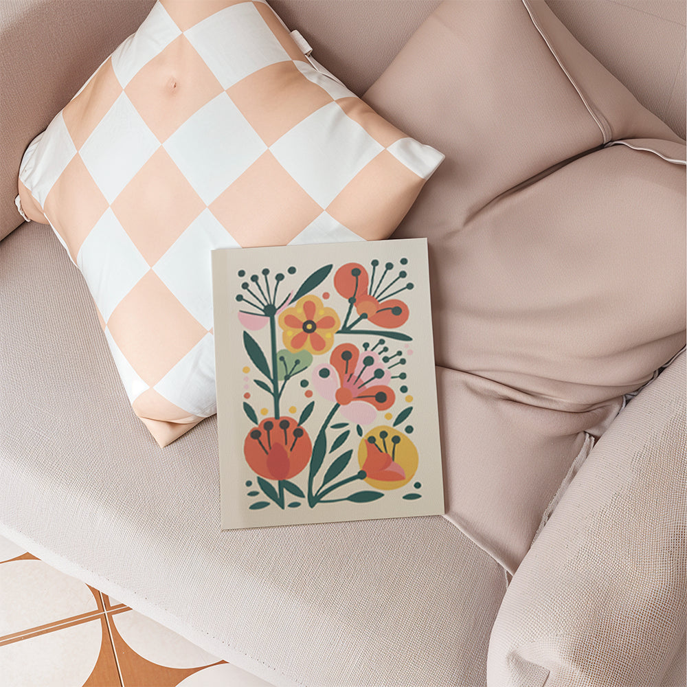 Måla efter siffror - 6 minimålningar | Boho blomset