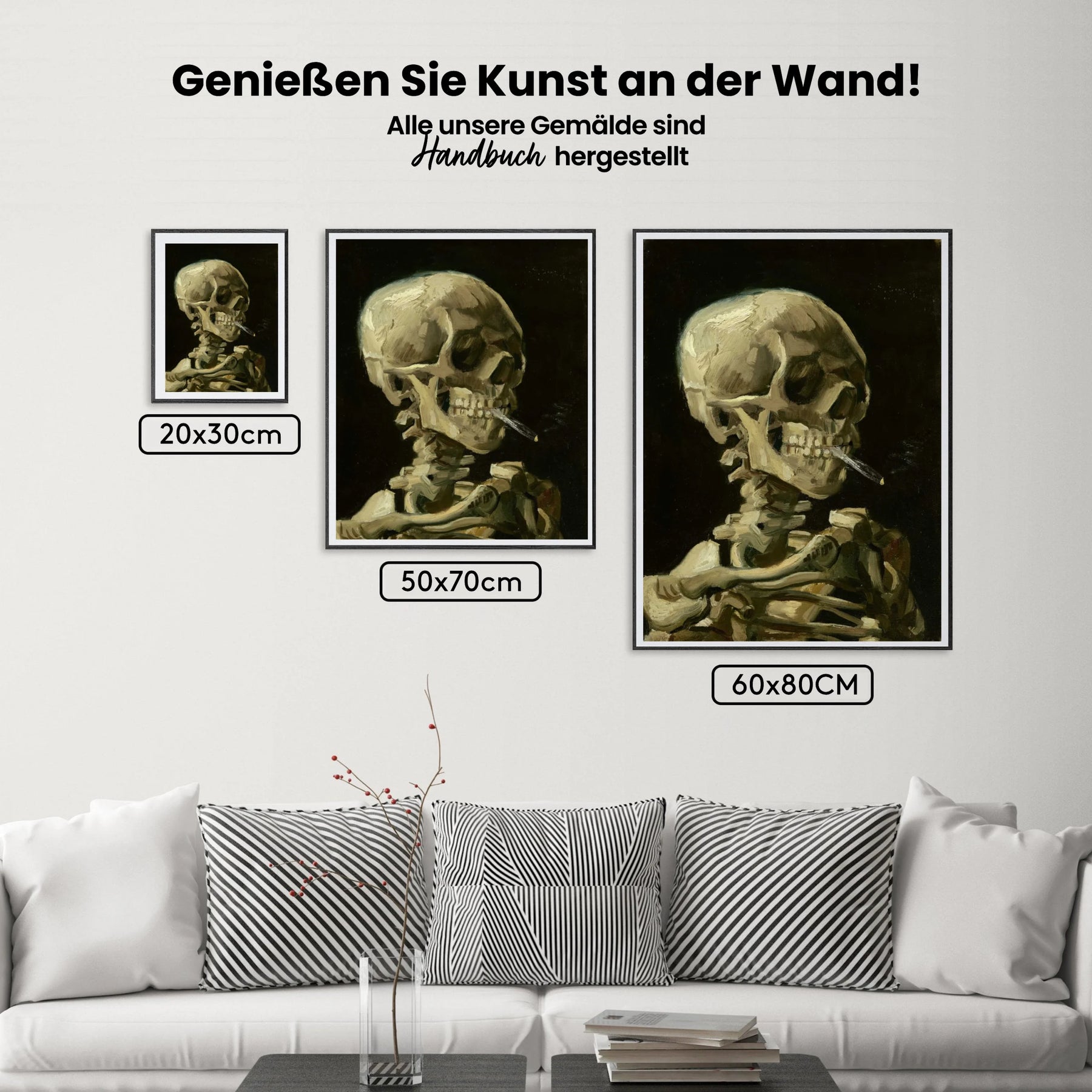 Malen nach Zahlen - Skelett-Rauchen
