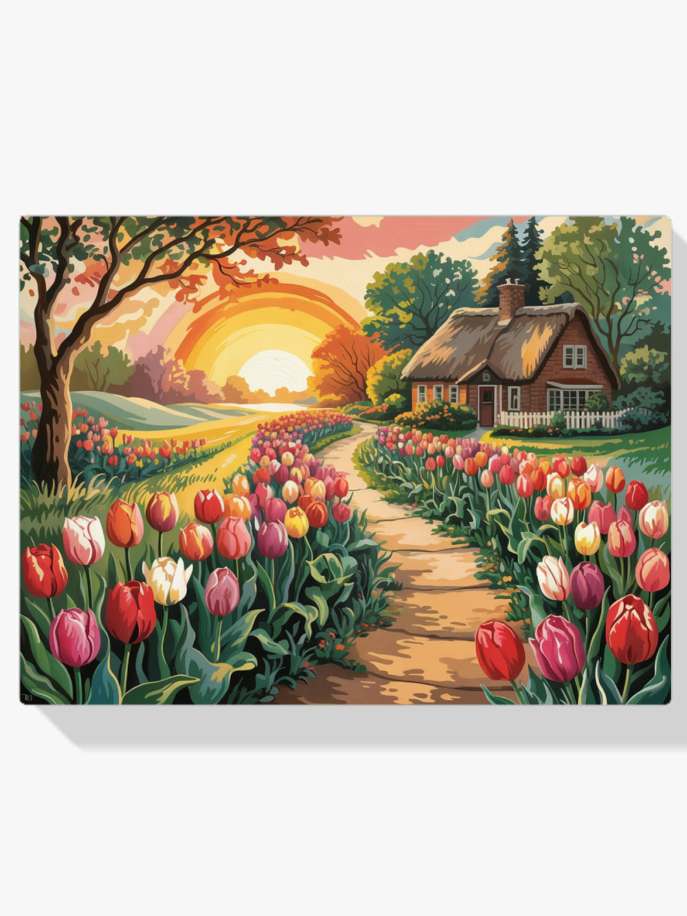 Måla efter siffror - Solnedgång över Tulip Lane