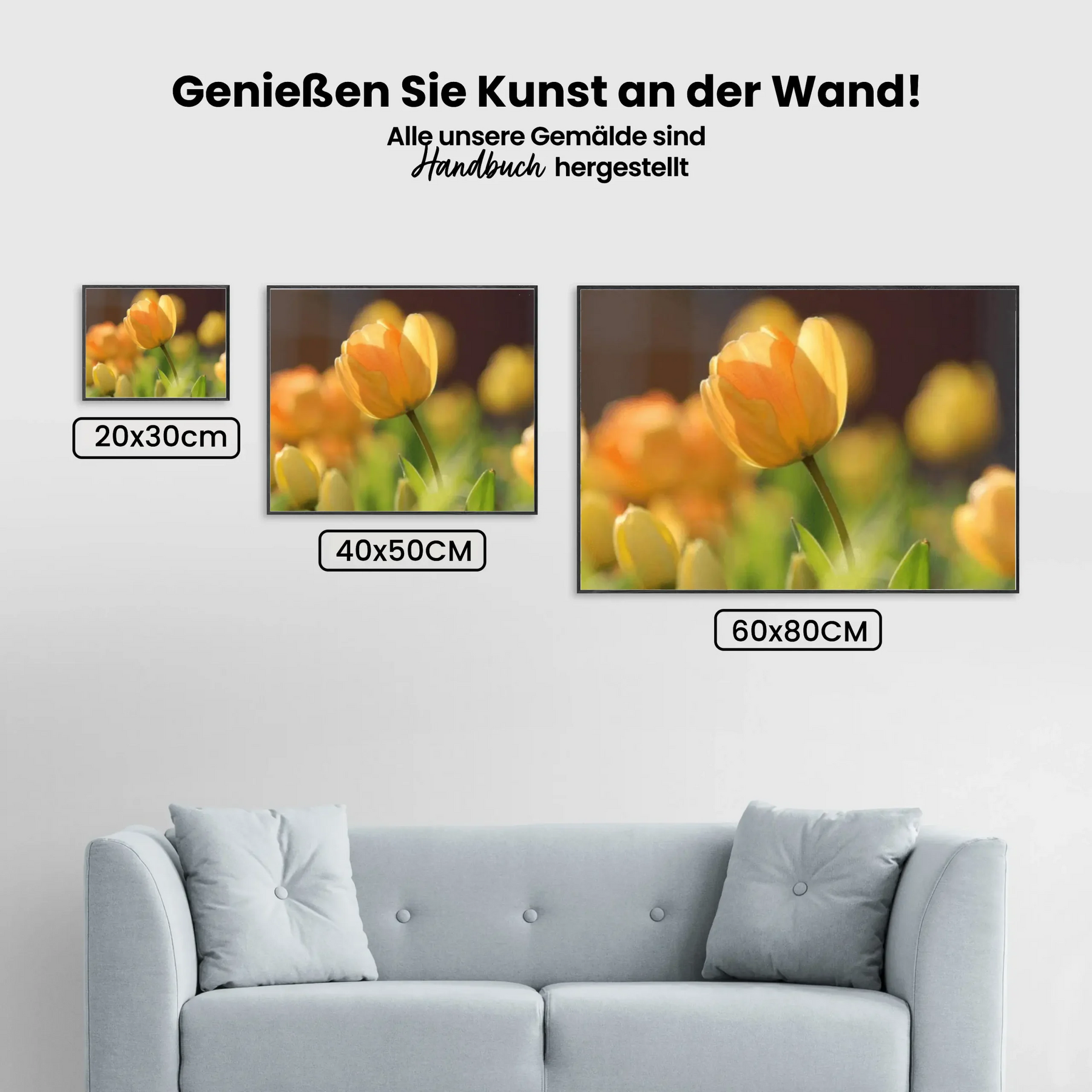 Malen nach Zahlen – Abstrakte Tulpe