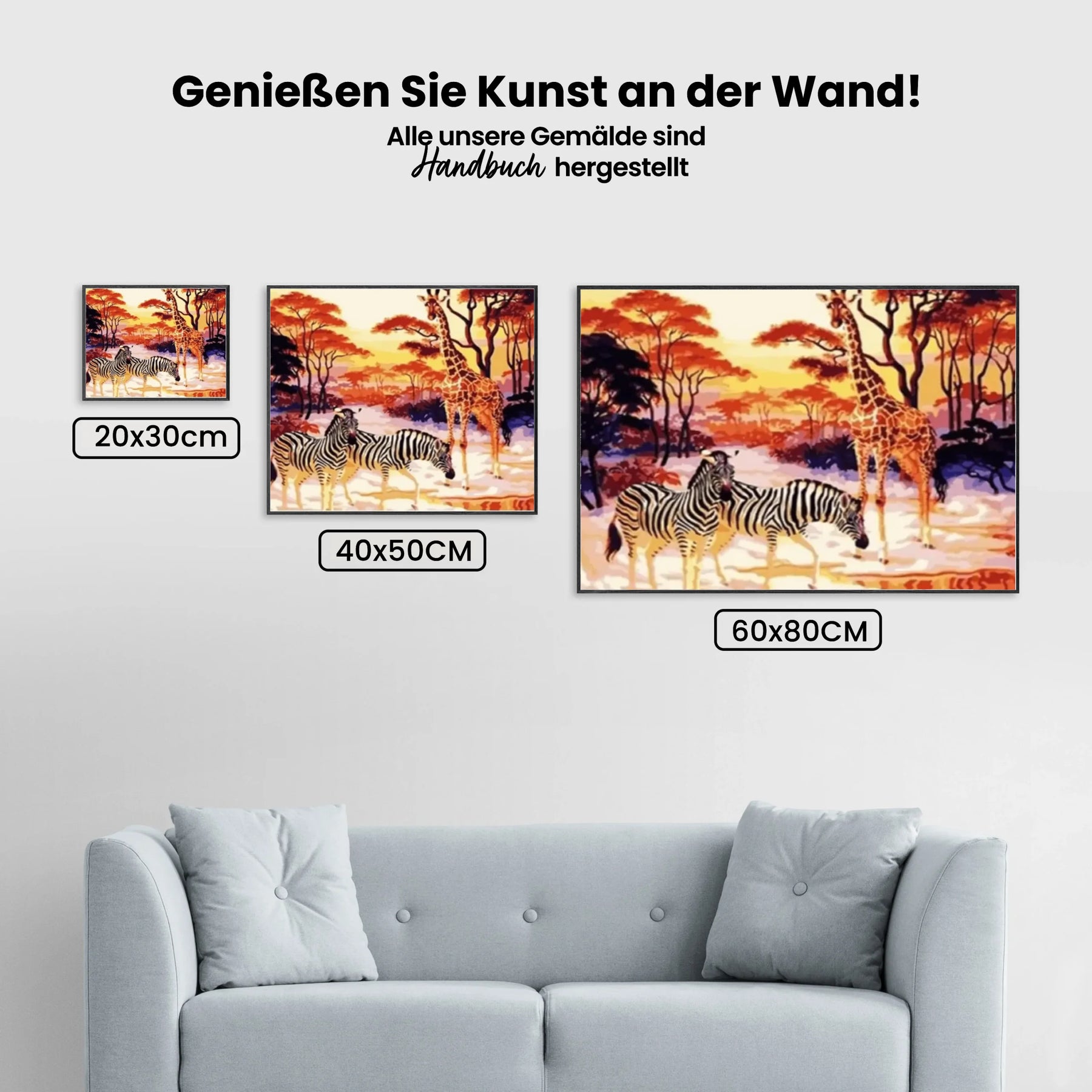 Malen nach Zahlen – Afrika mit Rahmen