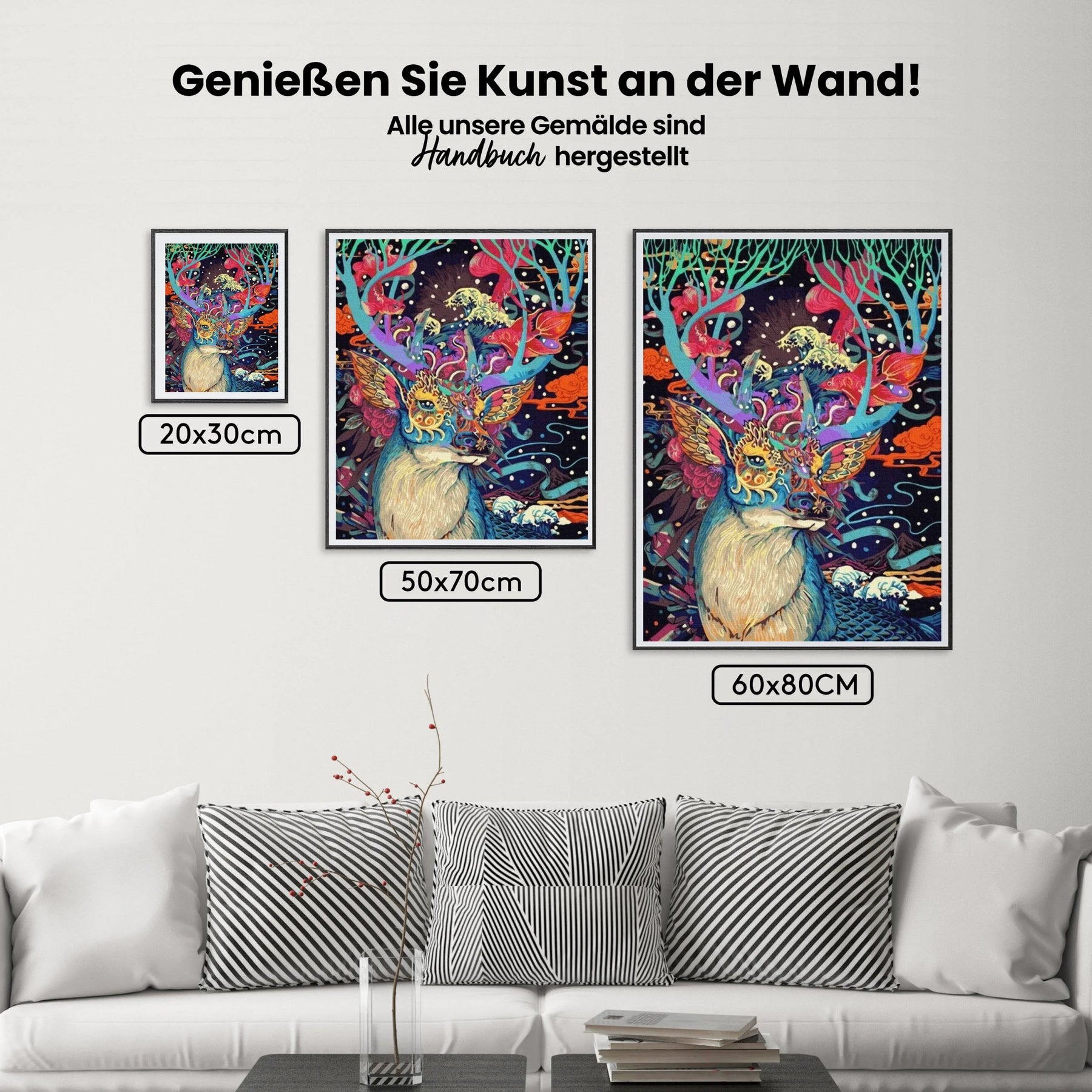 Malen nach Zahlen – Anmutige Hirsche