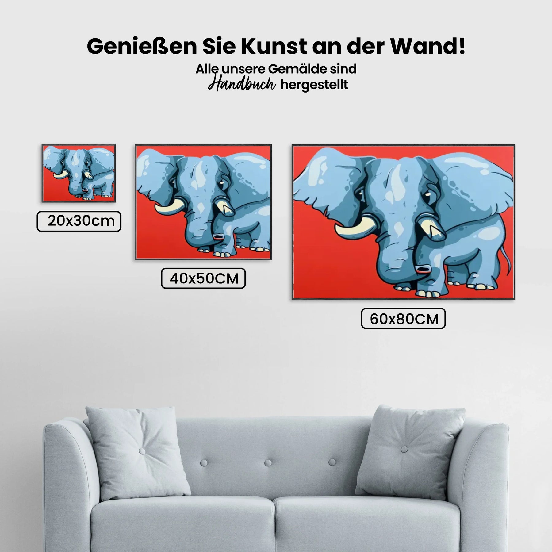 Malen nach Zahlen – Baby-Elefant