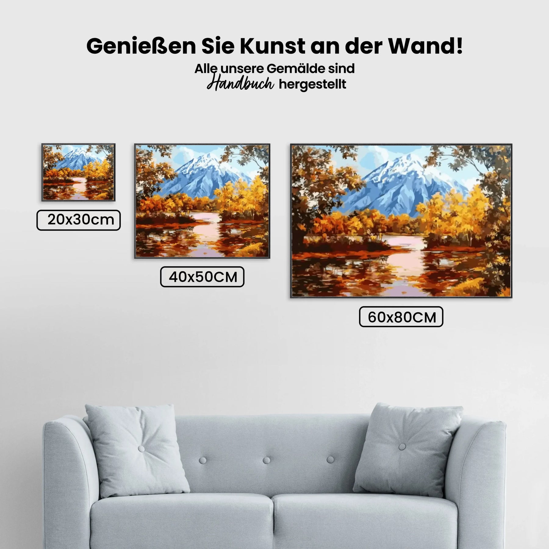 Malen nach Zahlen – Berge Herbstfluss